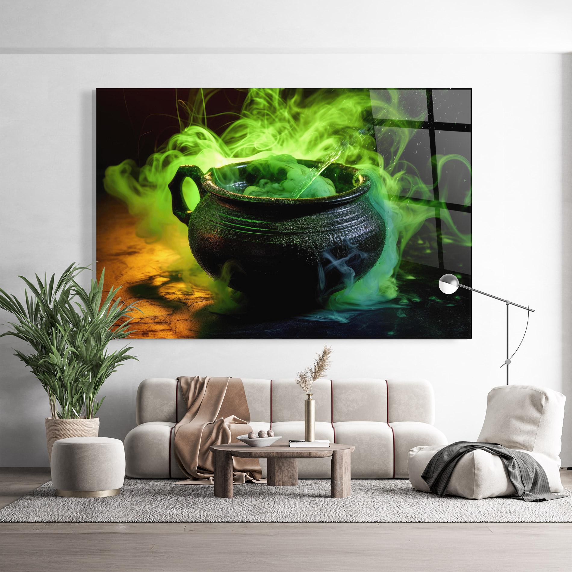 Tablou Sticla Green Portion mockup 9