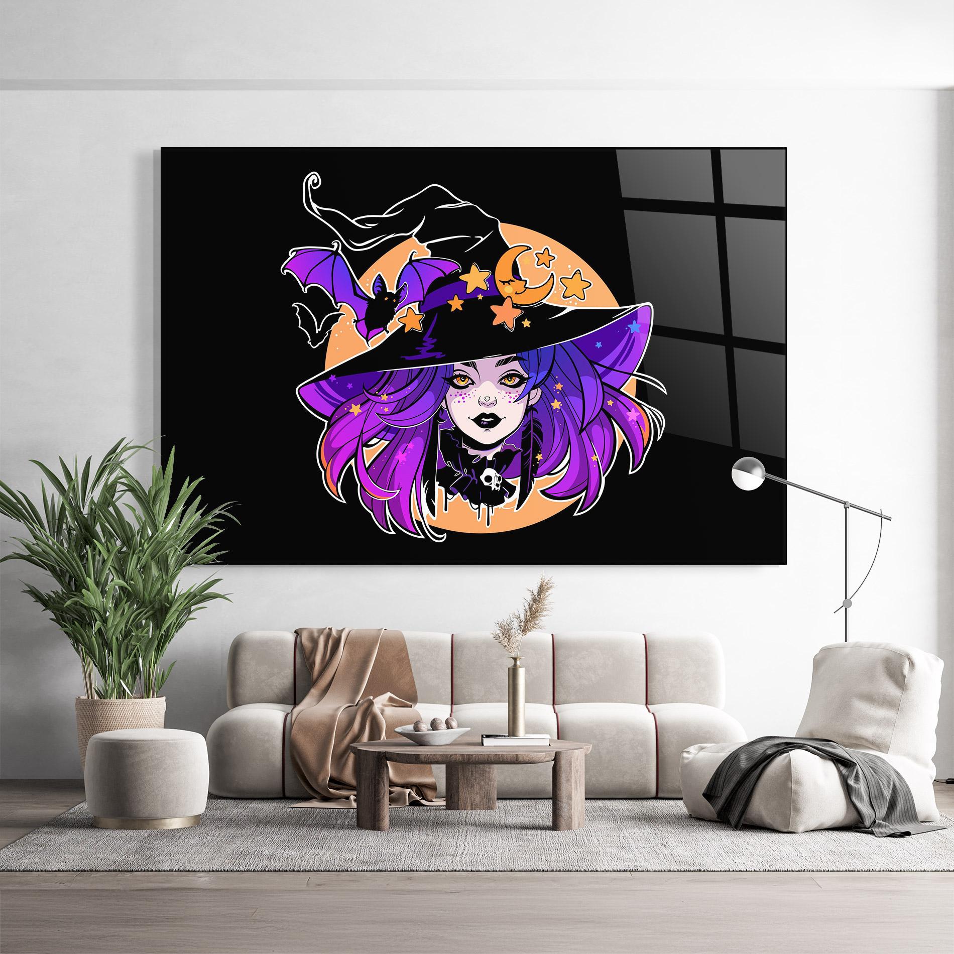 Tablou Sticla Purple Witch mockup 9