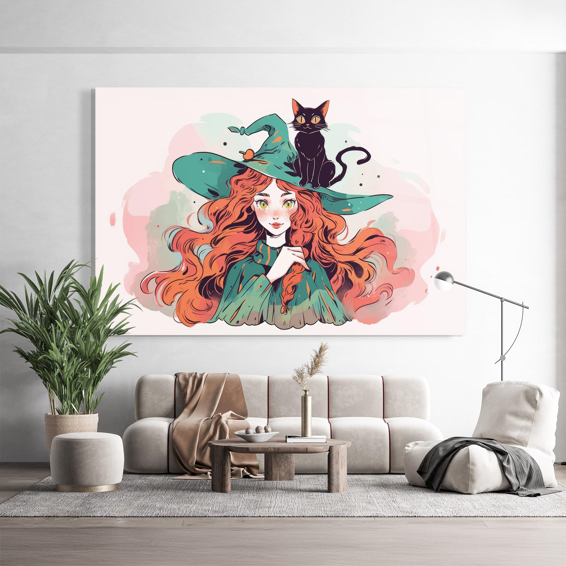 Tablou Sticla Red Air Witch mockup 9