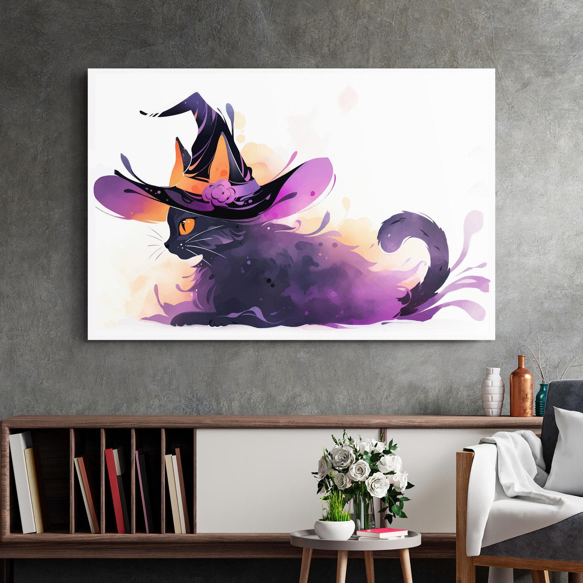 Tablou Sticla Cat Witch mockup 2