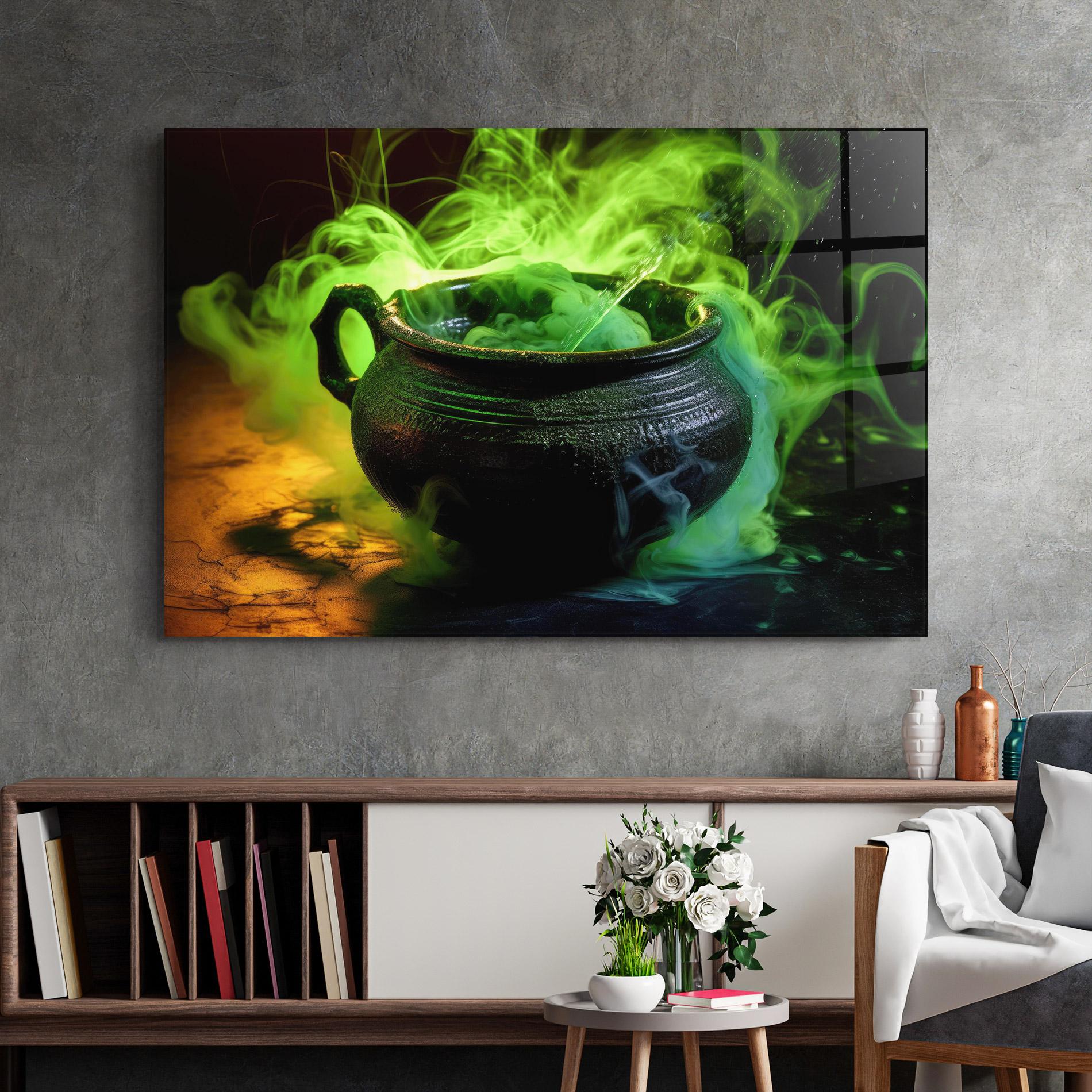 Tablou Sticla Green Portion mockup 2