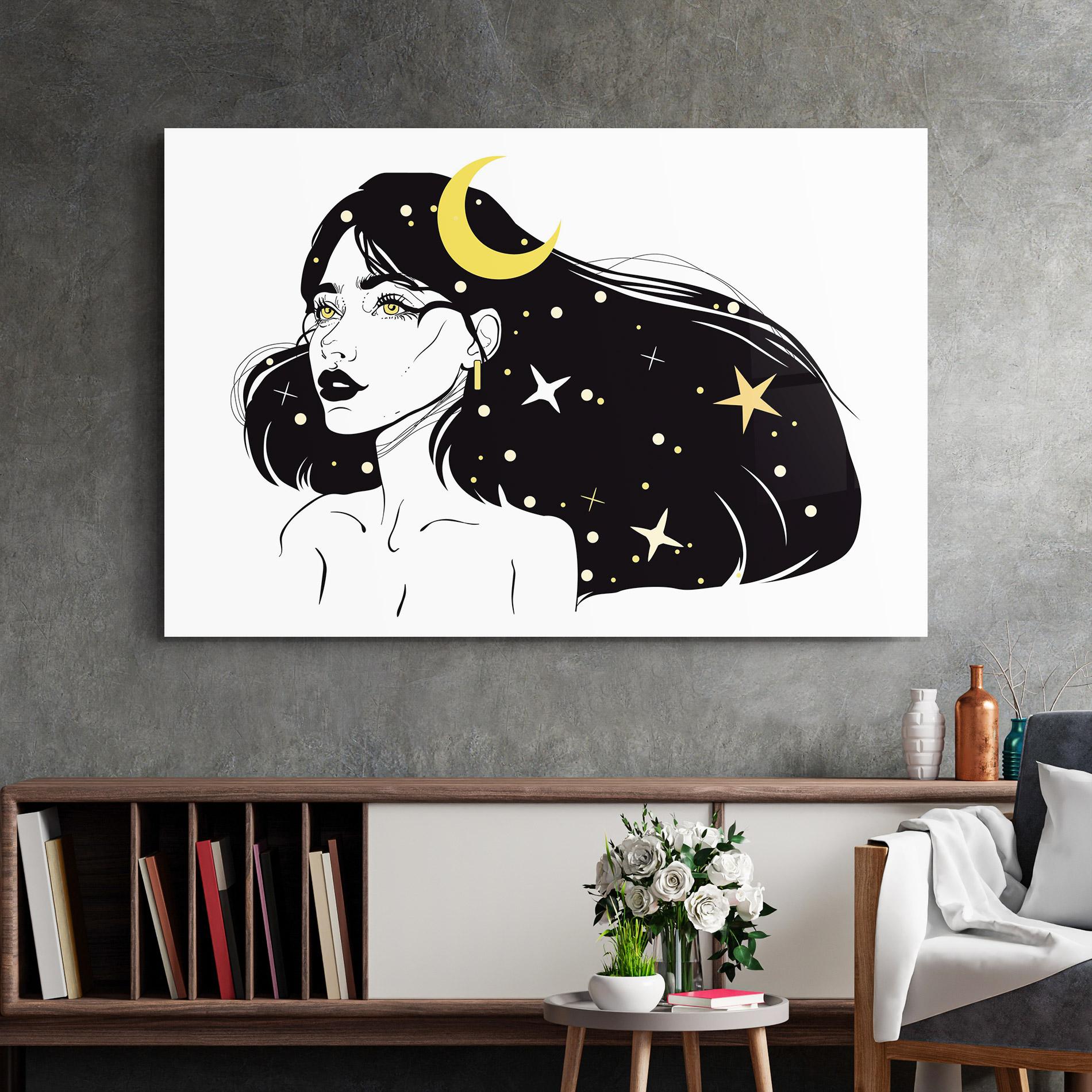 Tablou Sticla Night Witch mockup 2