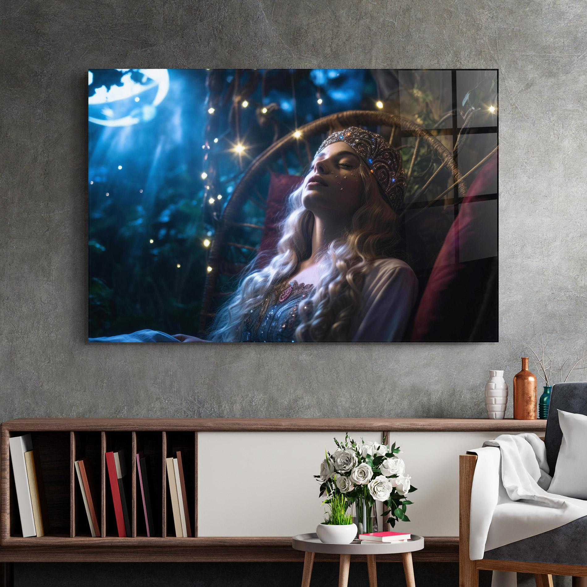 Tablou Sticla Witch Sleeping mockup 2