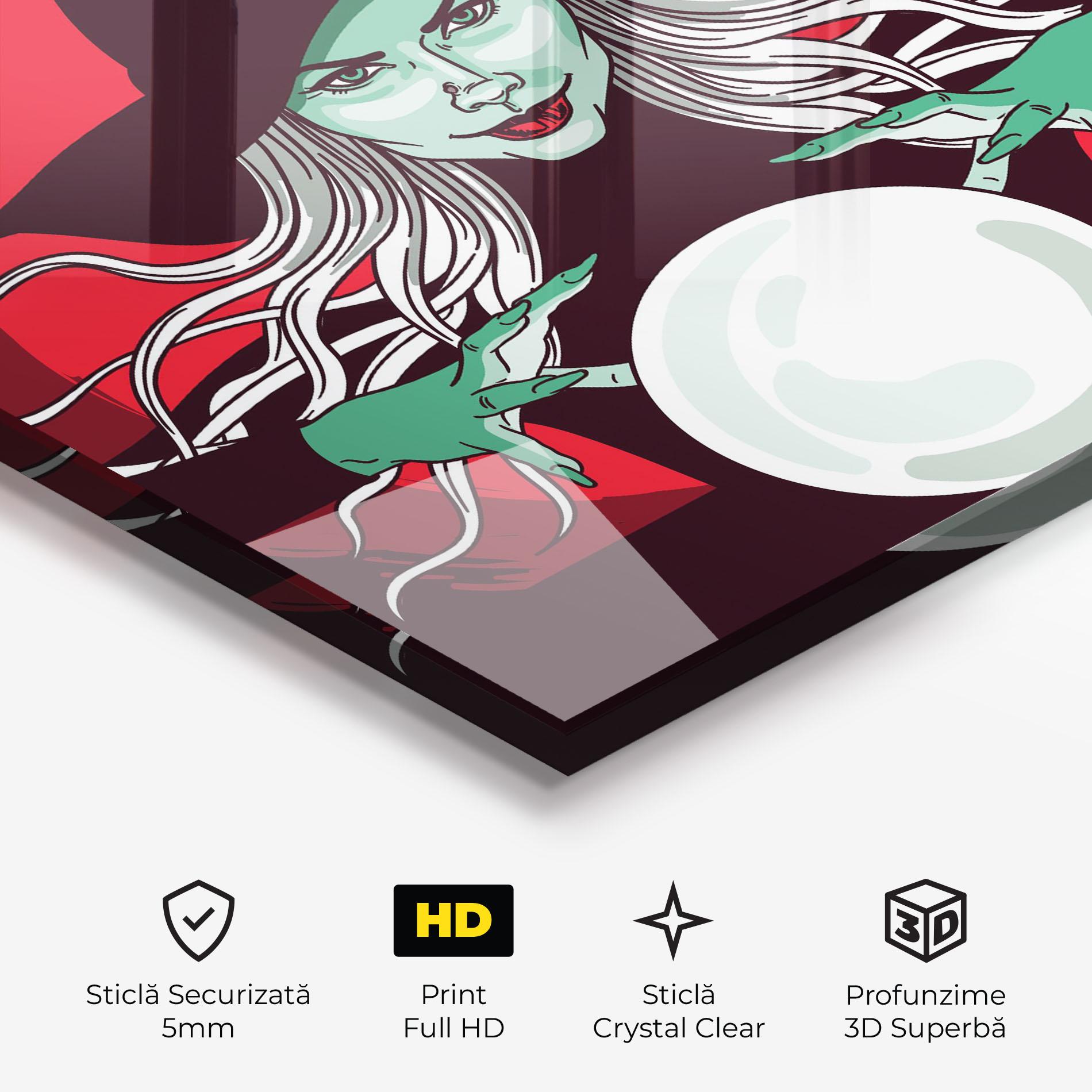 Tablou Sticla Green Witch mockup 3