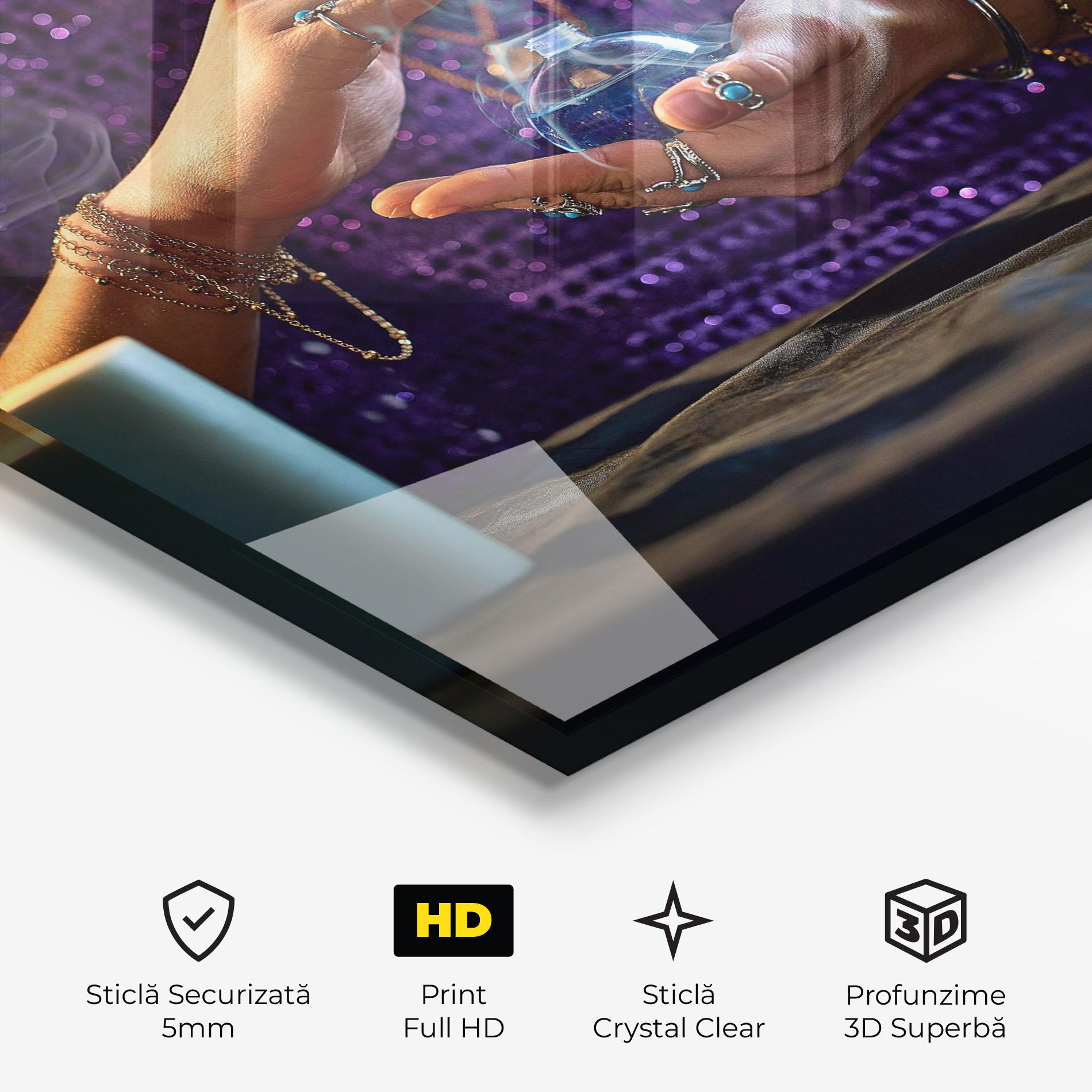 Tablou Sticla Witch Magic Smoke mockup 3