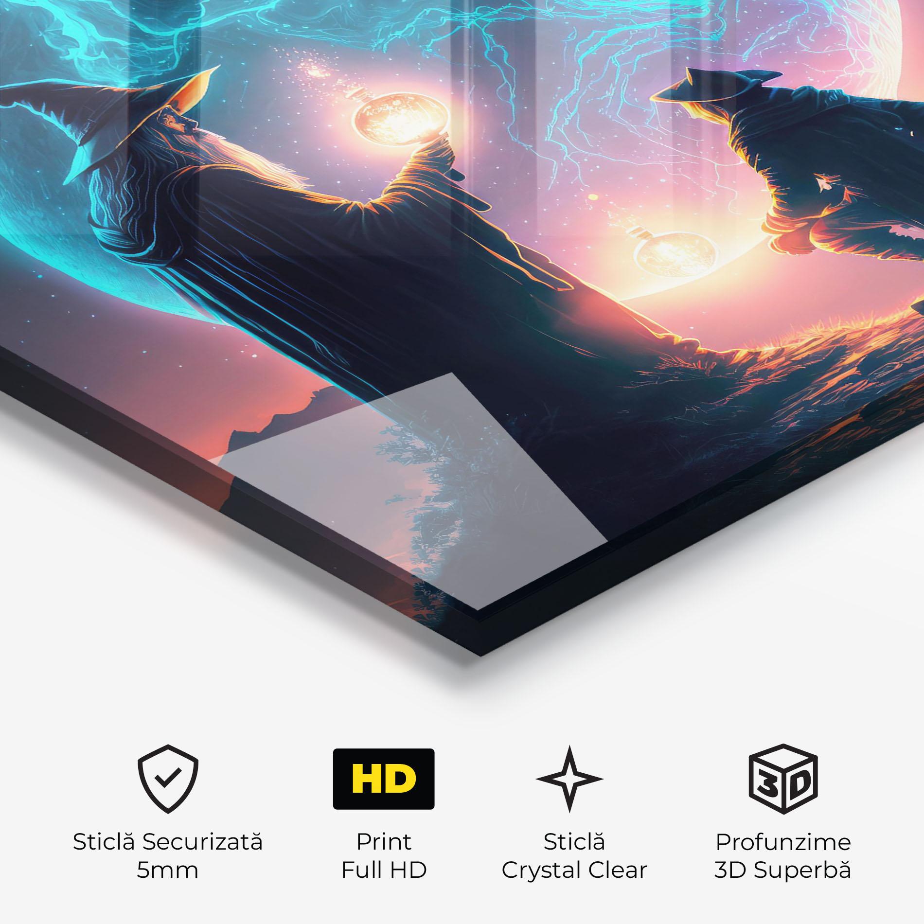 Tablou Sticla Wizard Magic mockup 3