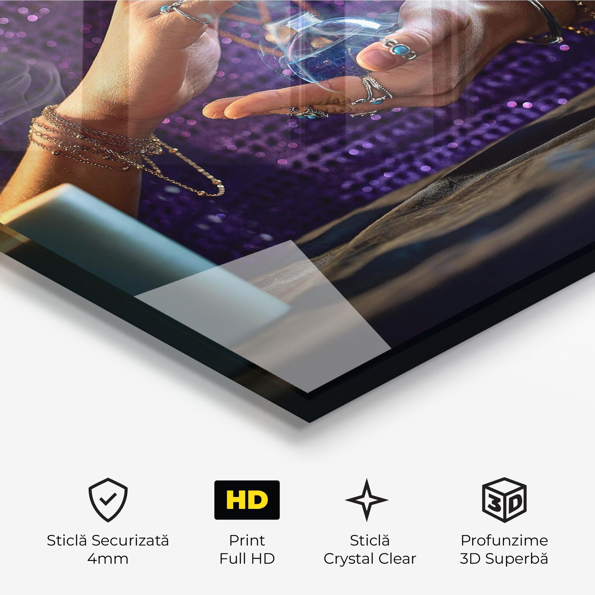 Tablou Sticla Witch Magic Smoke mockup 3