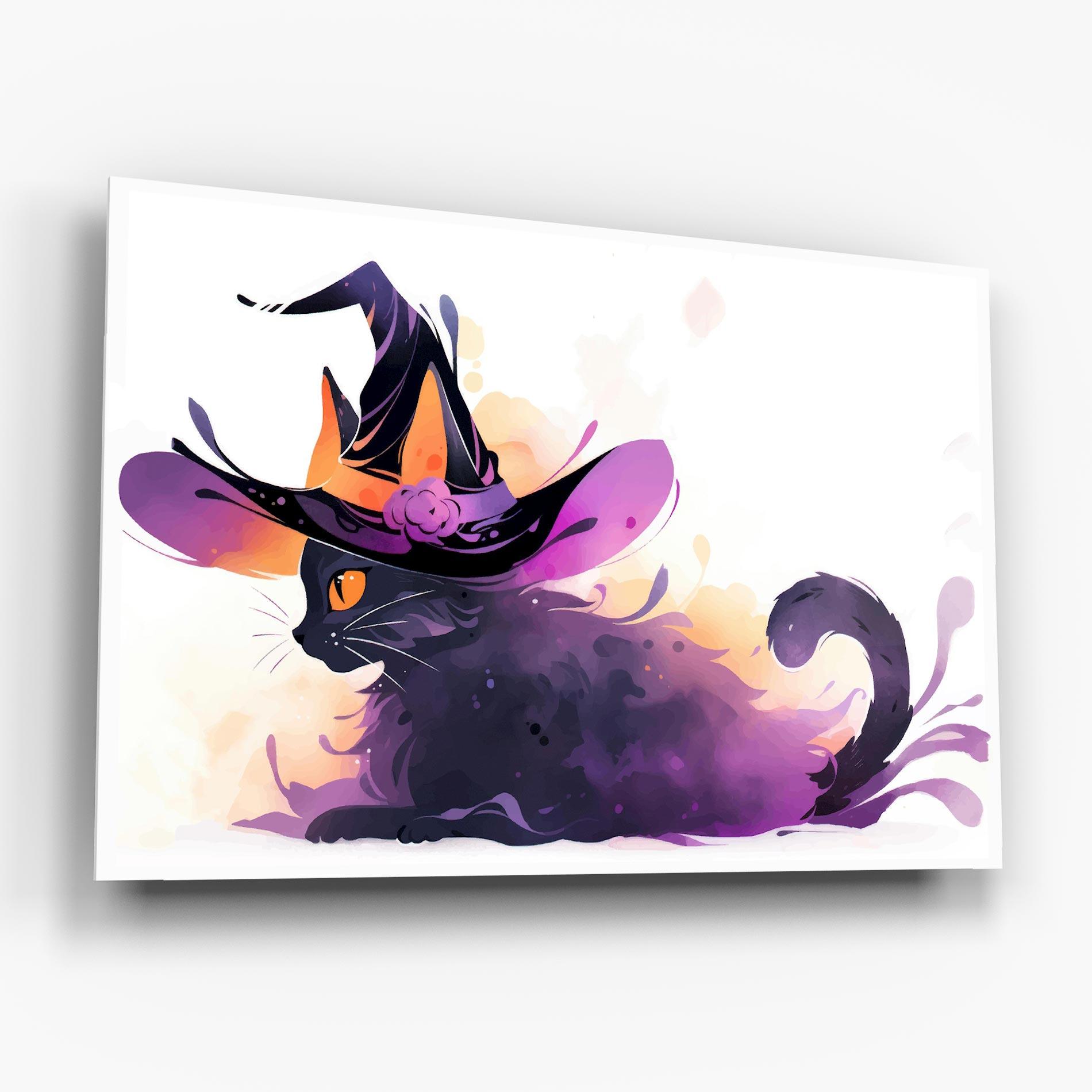 Tablou Sticla Cat Witch mockup 6