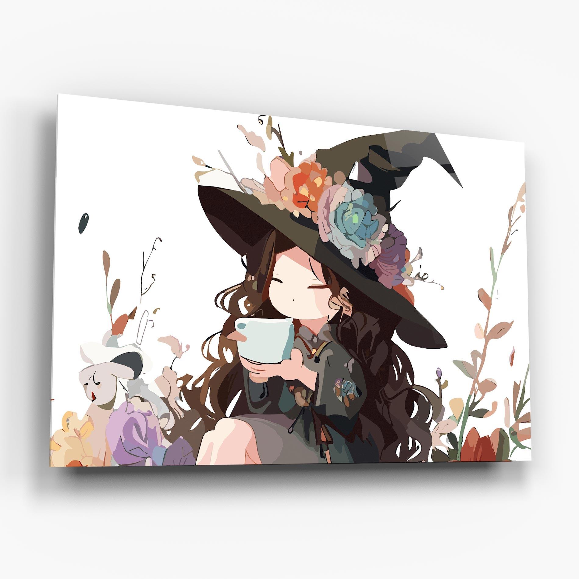 Tablou Sticla Cute Witch mockup 6