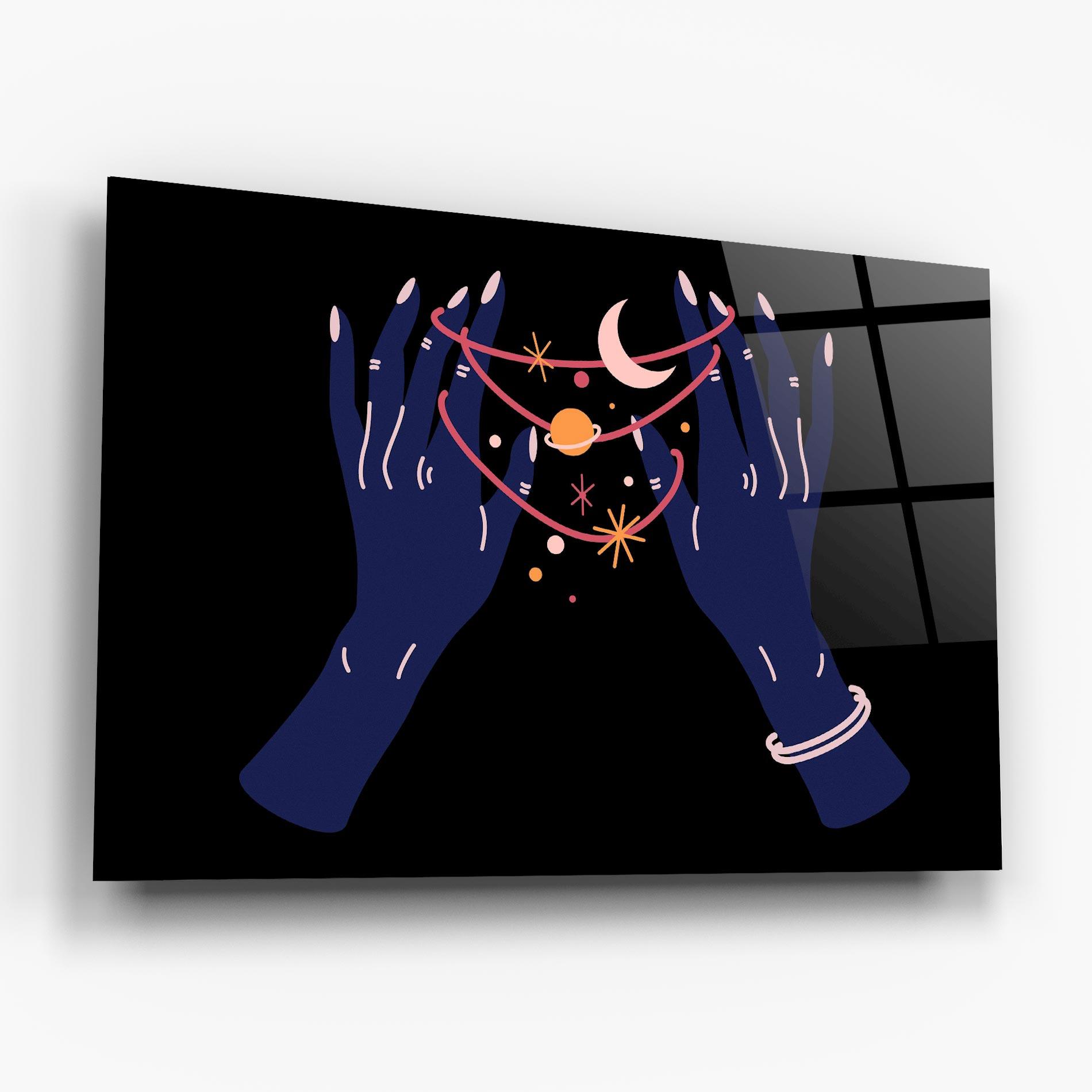 Tablou Sticla Pretty Hands Witch mockup 6