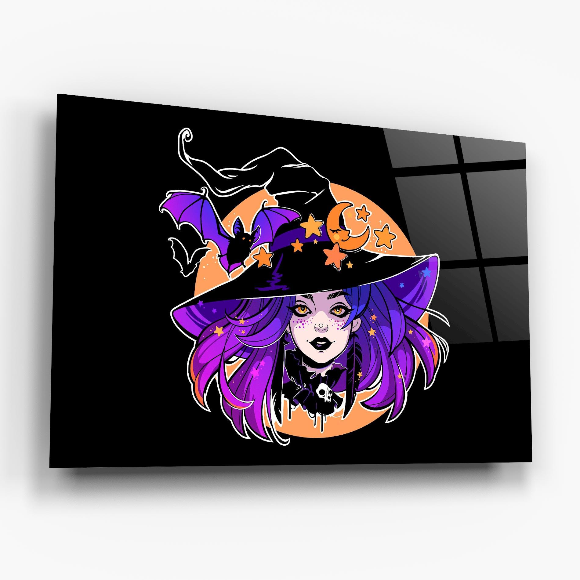Tablou Sticla Purple Witch mockup 6