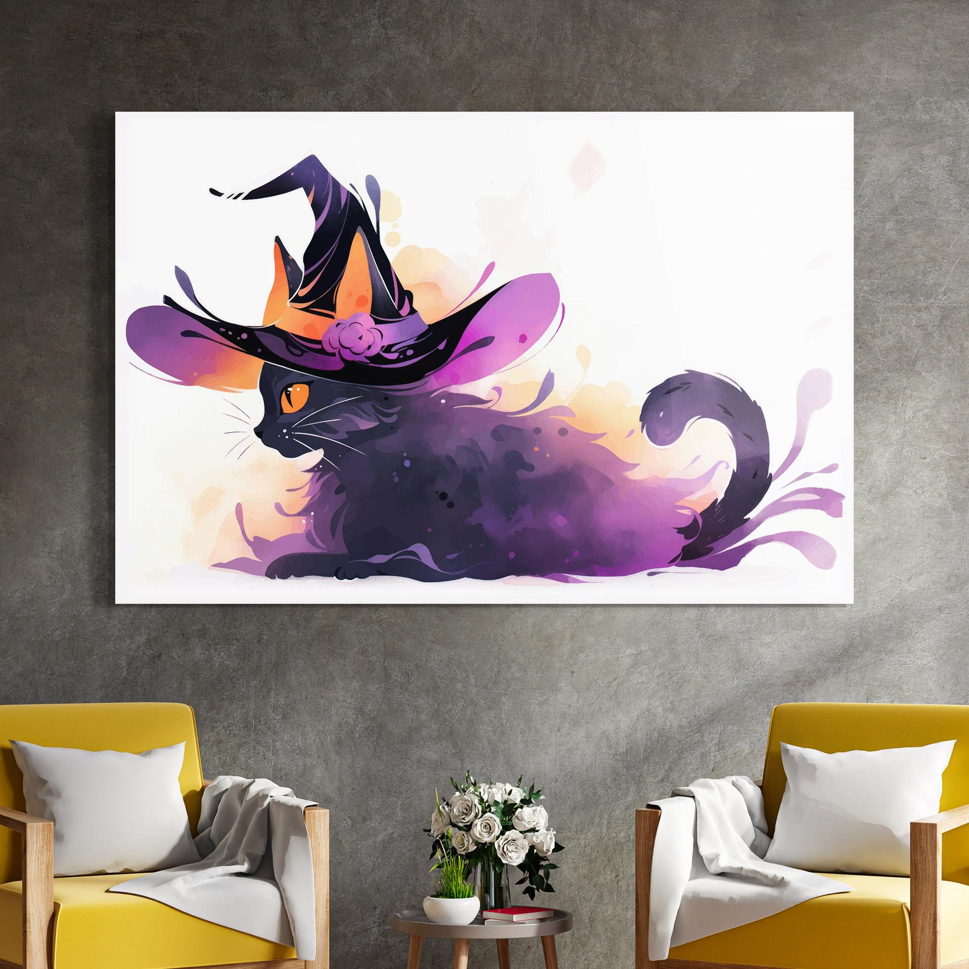 Tablou Sticla Cat Witch mockup 4