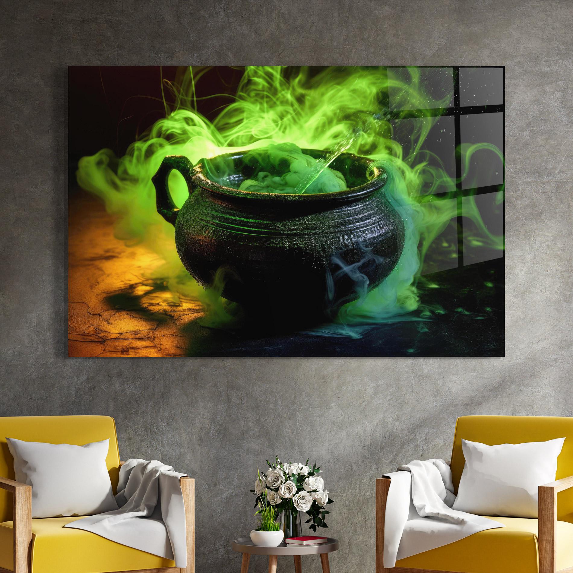 Tablou Sticla Green Portion mockup 4