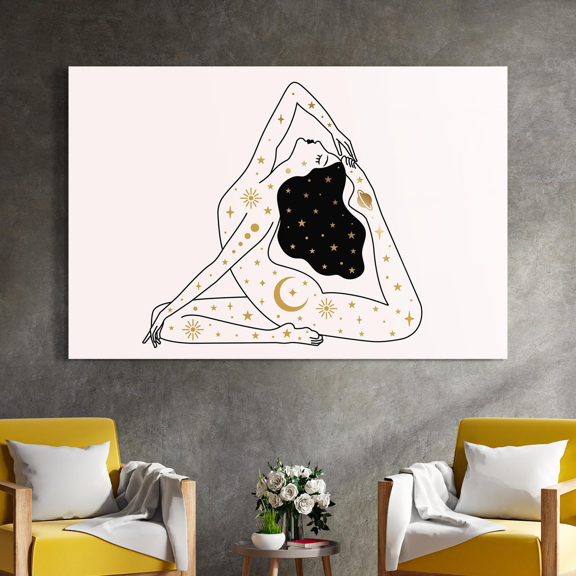 Tablou Sticla Stars Witch mockup 4