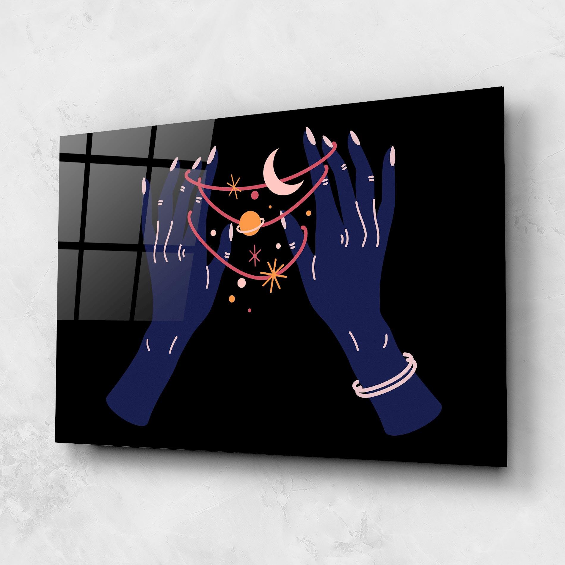 Tablou Sticla Pretty Hands Witch mockup 1