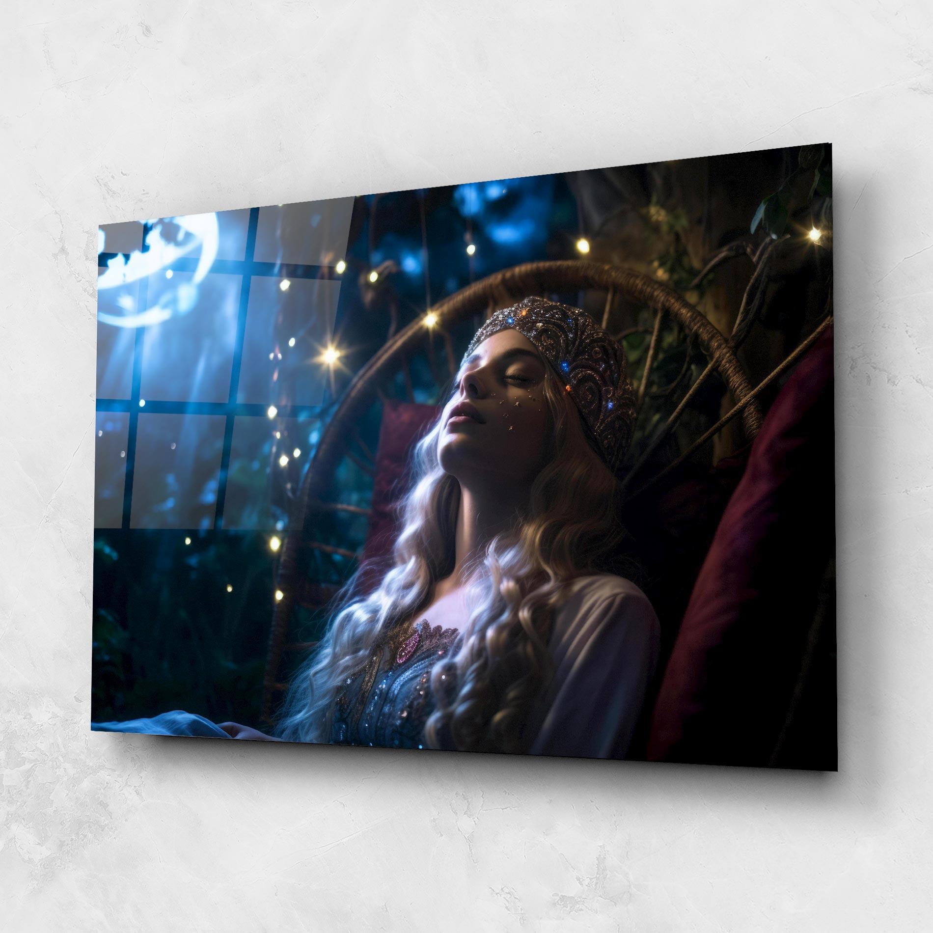 Tablou Sticla Witch Sleeping mockup 1