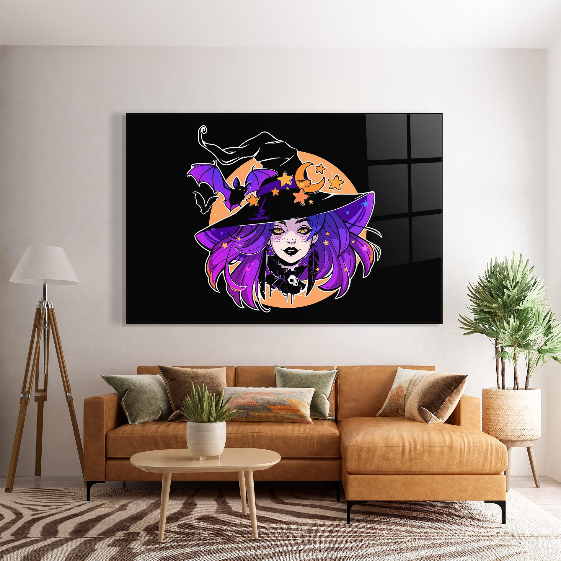 Tablou Sticla Purple Witch mockup 7