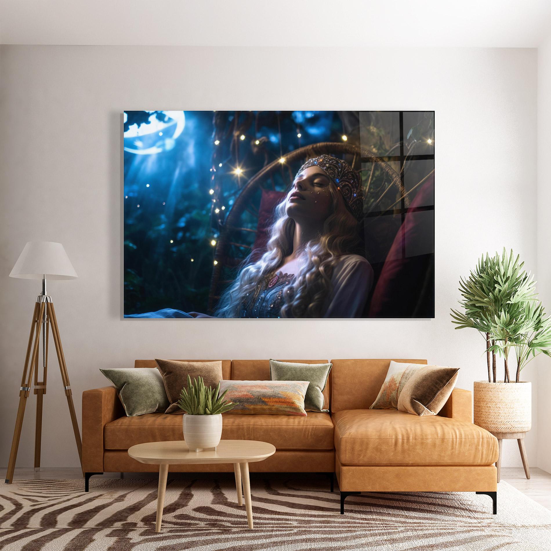 Tablou Sticla Witch Sleeping mockup 7