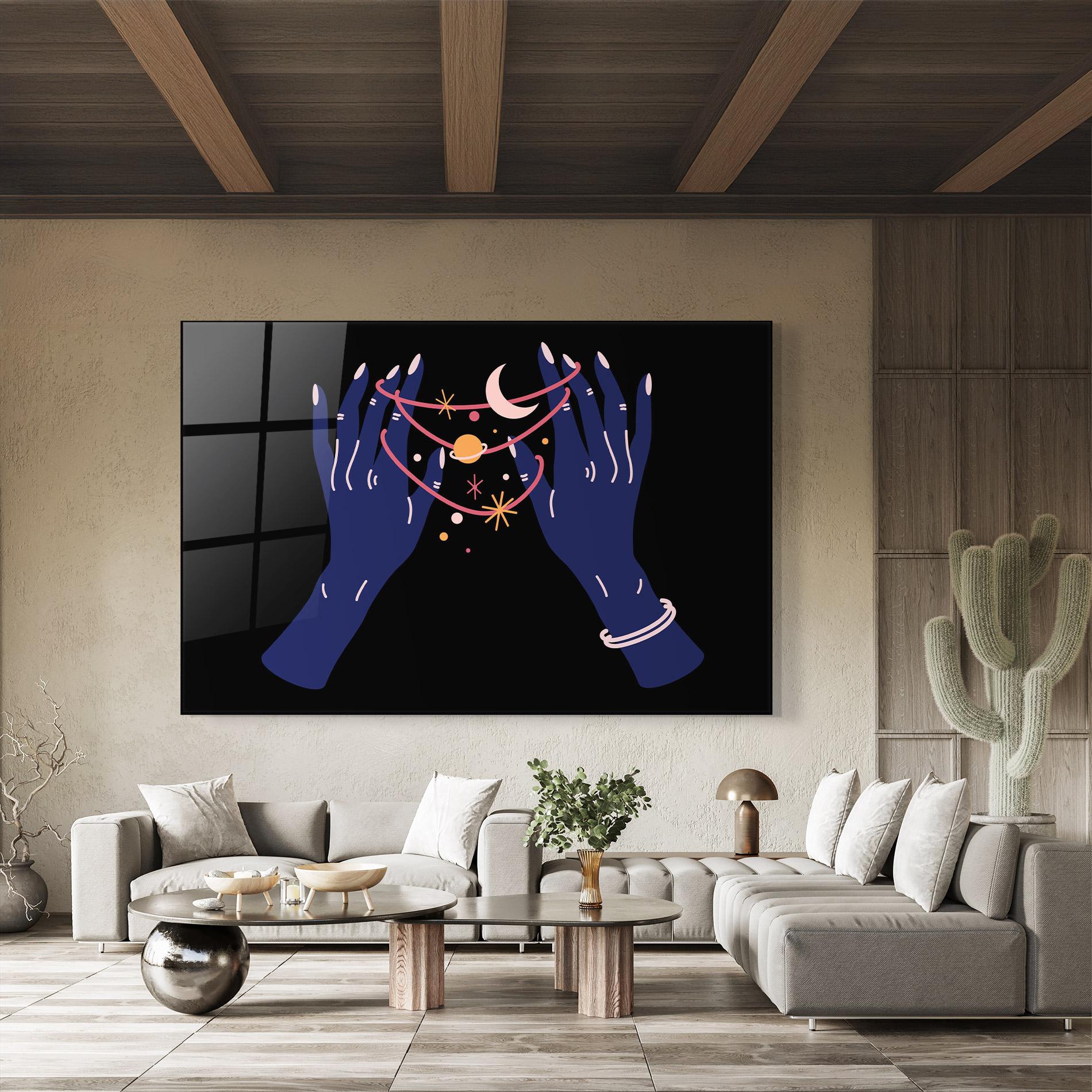 Tablou Sticla Pretty Hands Witch mockup 8