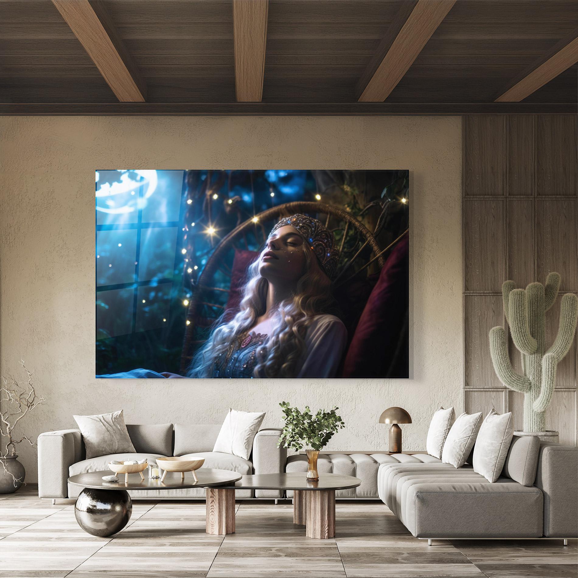 Tablou Sticla Witch Sleeping mockup 8