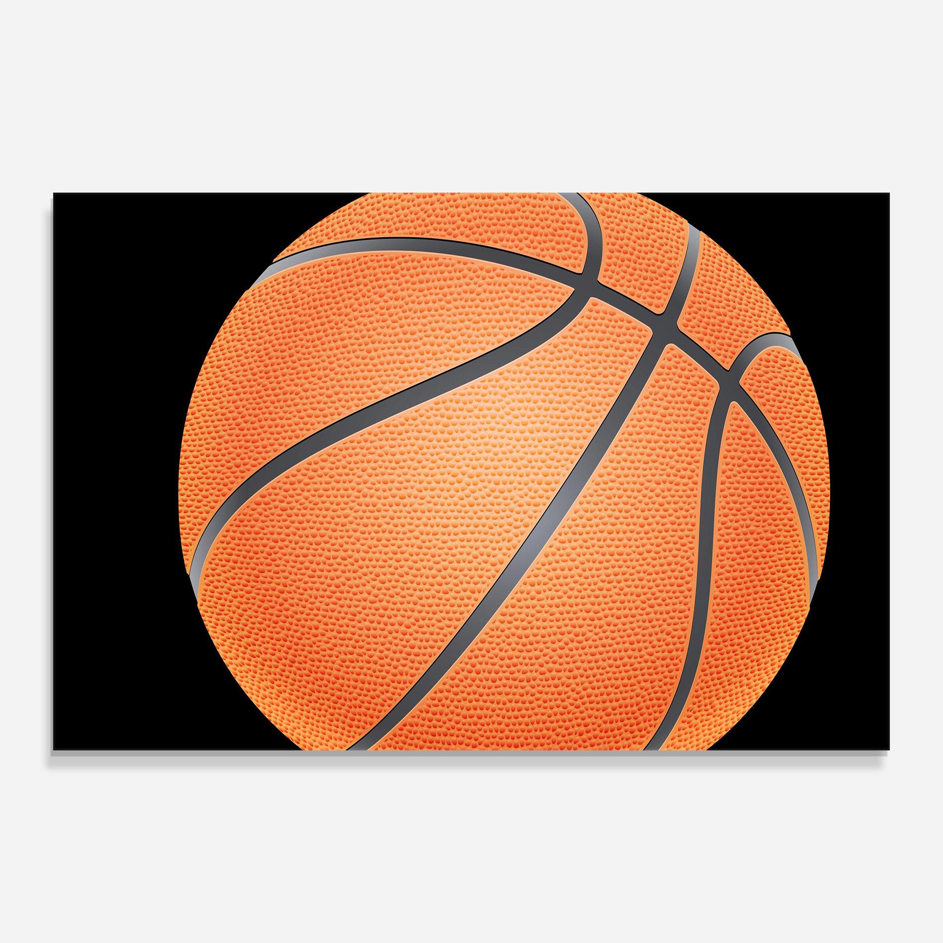 Tablou Sticla Close Up Basketball mockup 0