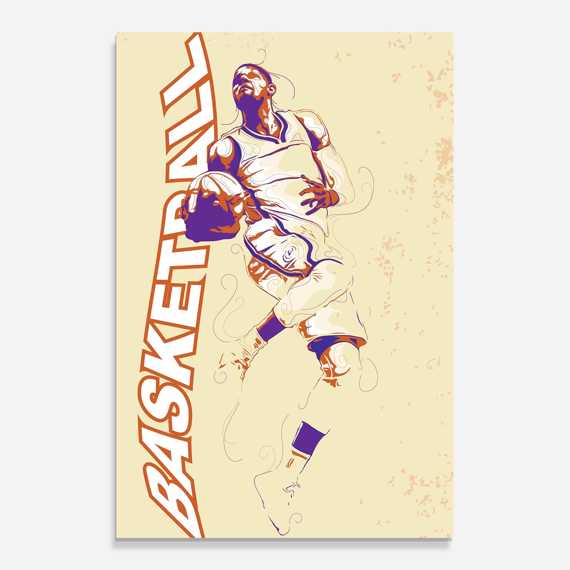 Tablou Sticla Basketball Cream mockup 0