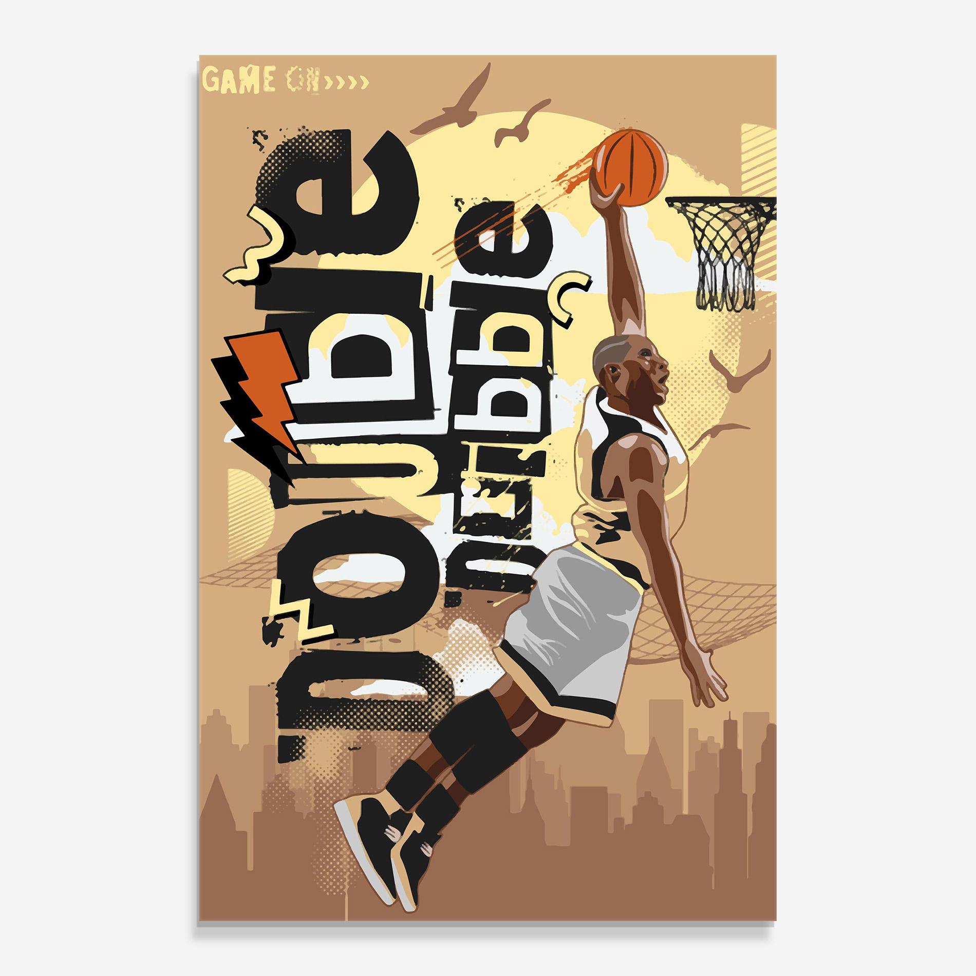 Tablou Sticla Double Dribble mockup 0