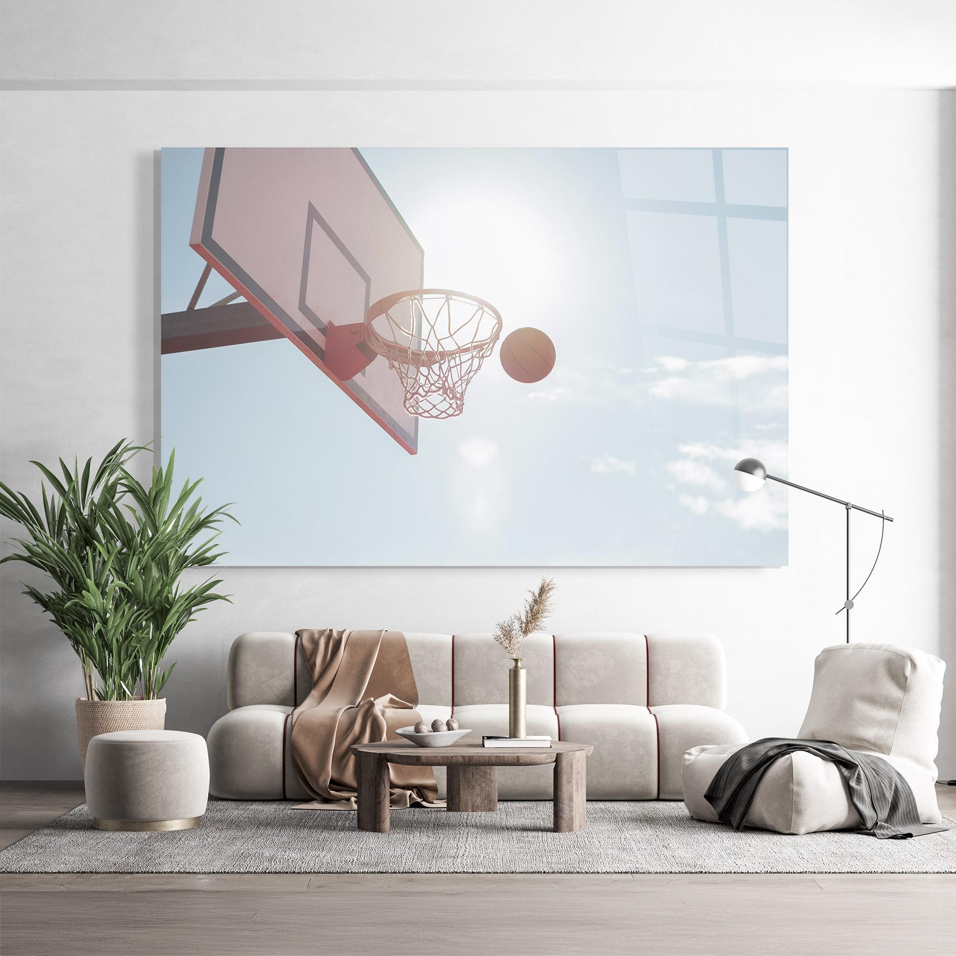 Tablou Sticla Basketball Hoop mockup 9