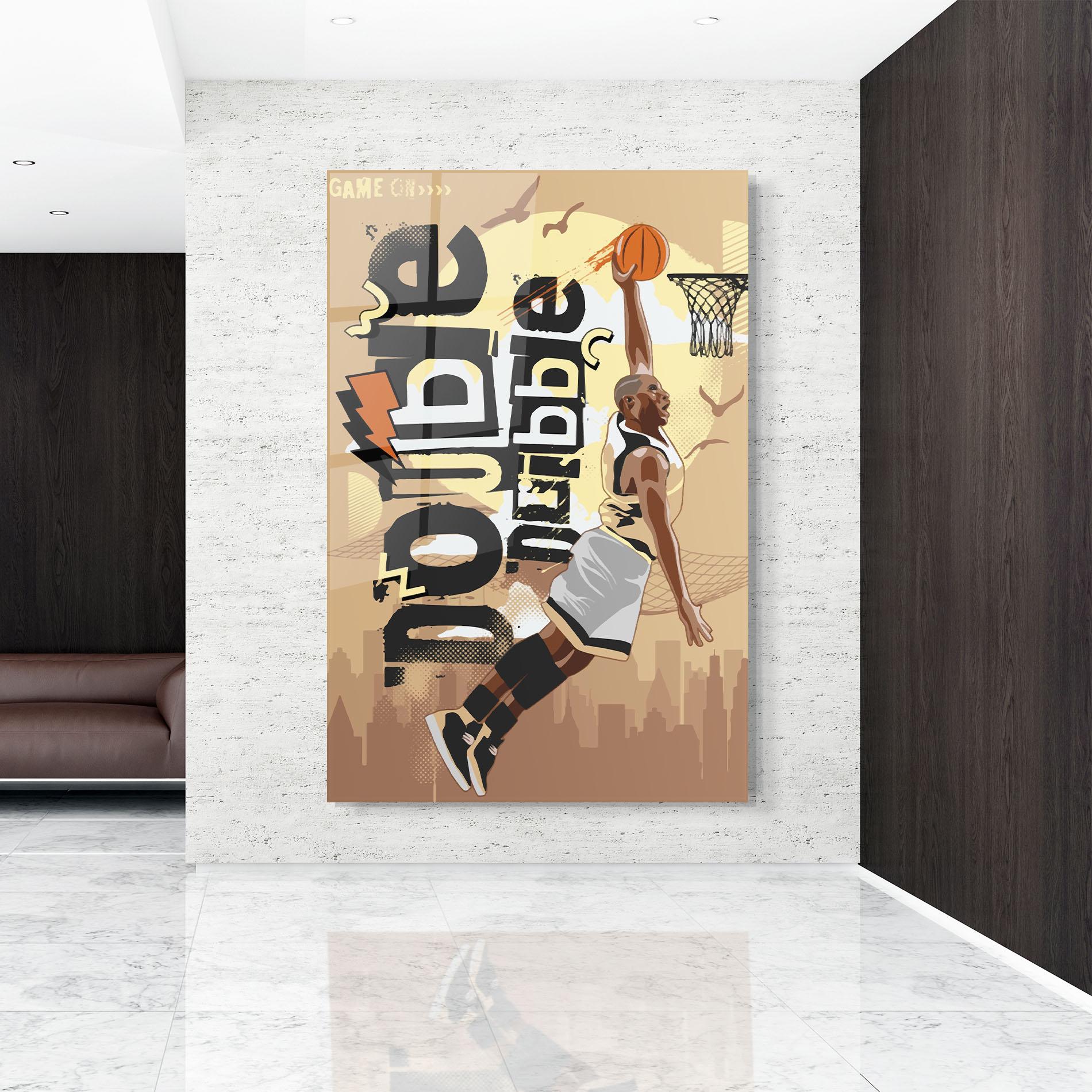 Tablou Sticla Double Dribble mockup 9