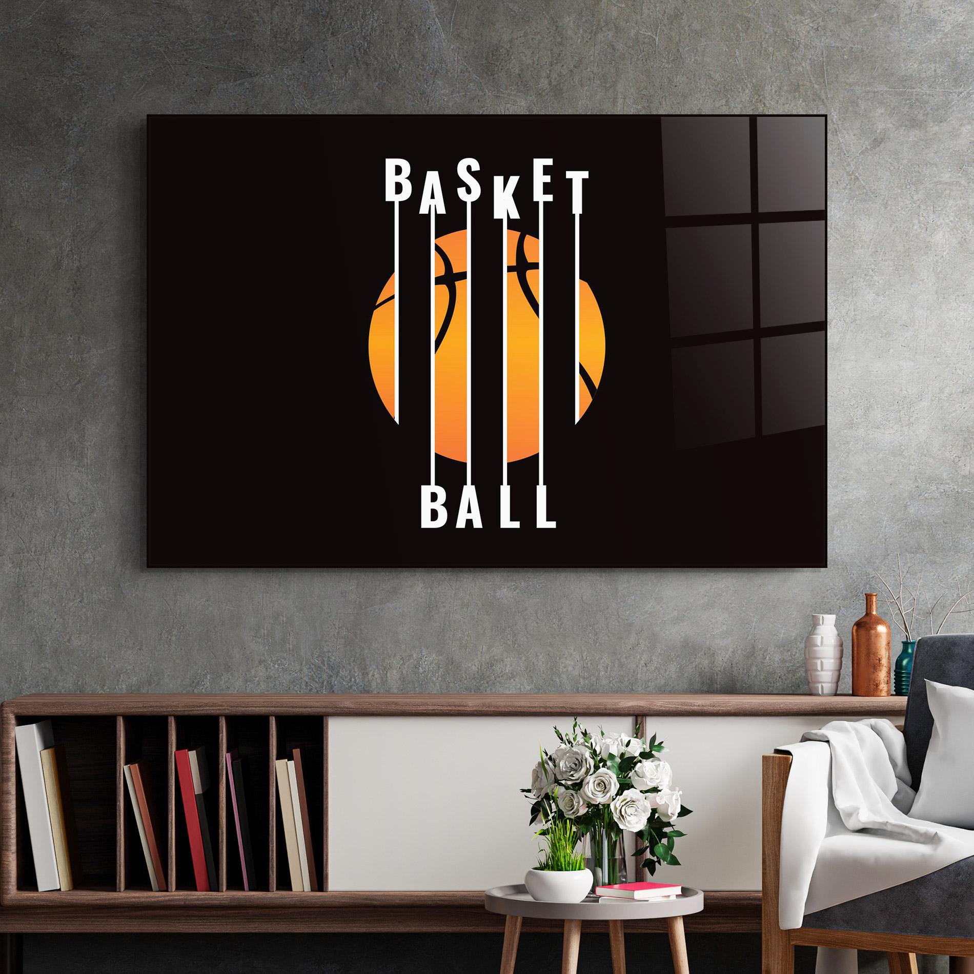 Tablou Sticla Basket Ball mockup 2