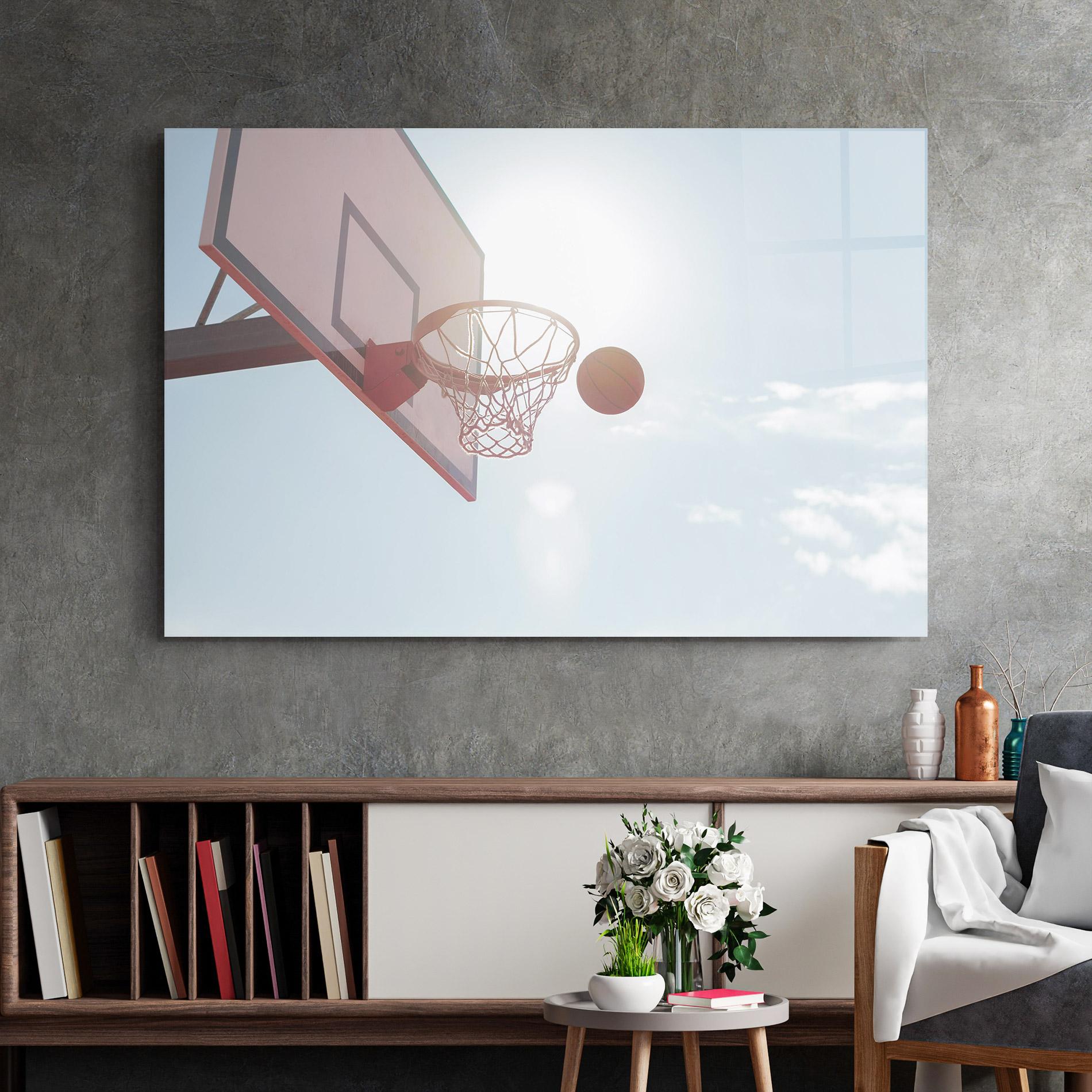 Tablou Sticla Basketball Hoop mockup 2