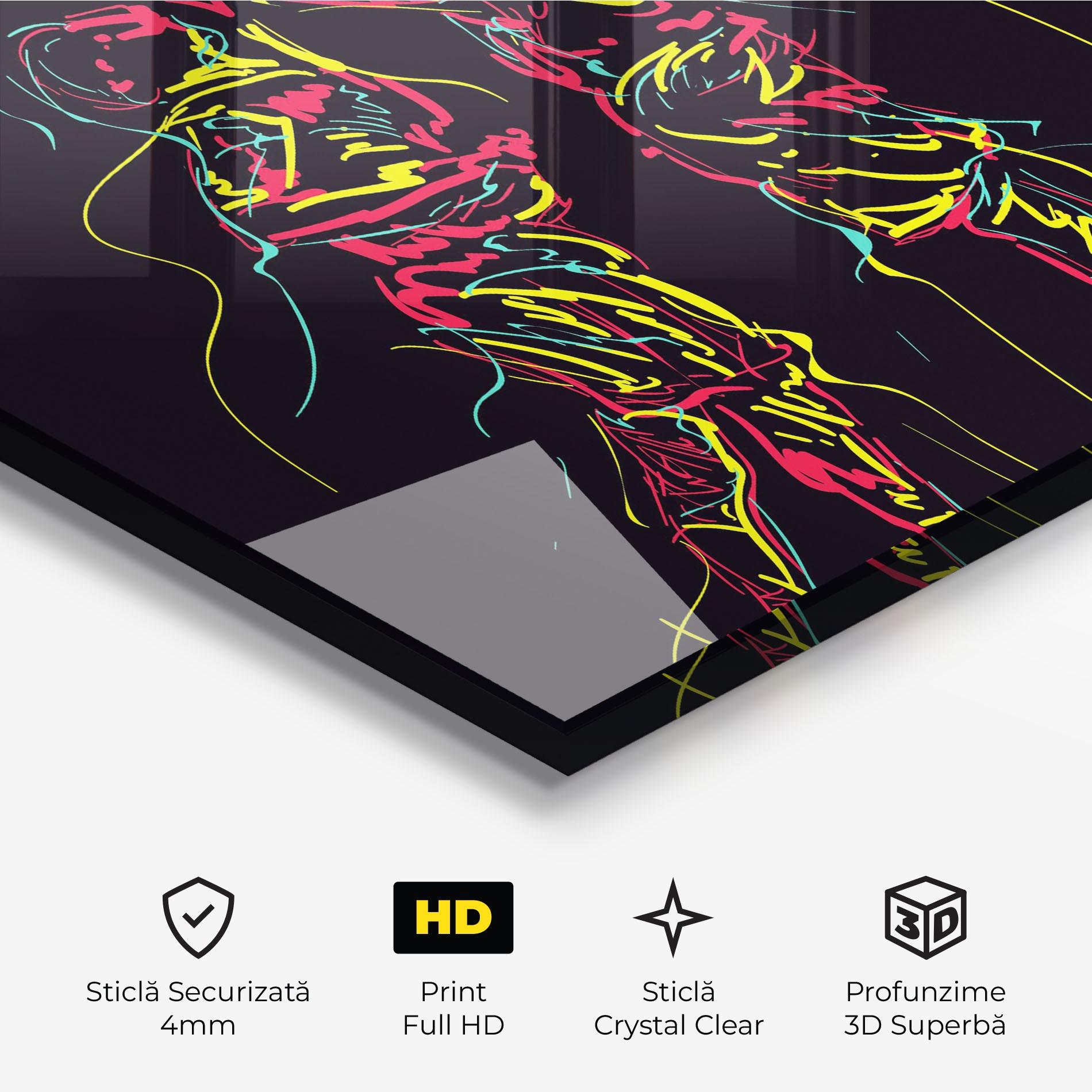 Tablou Sticla Basket Line Jump mockup 3