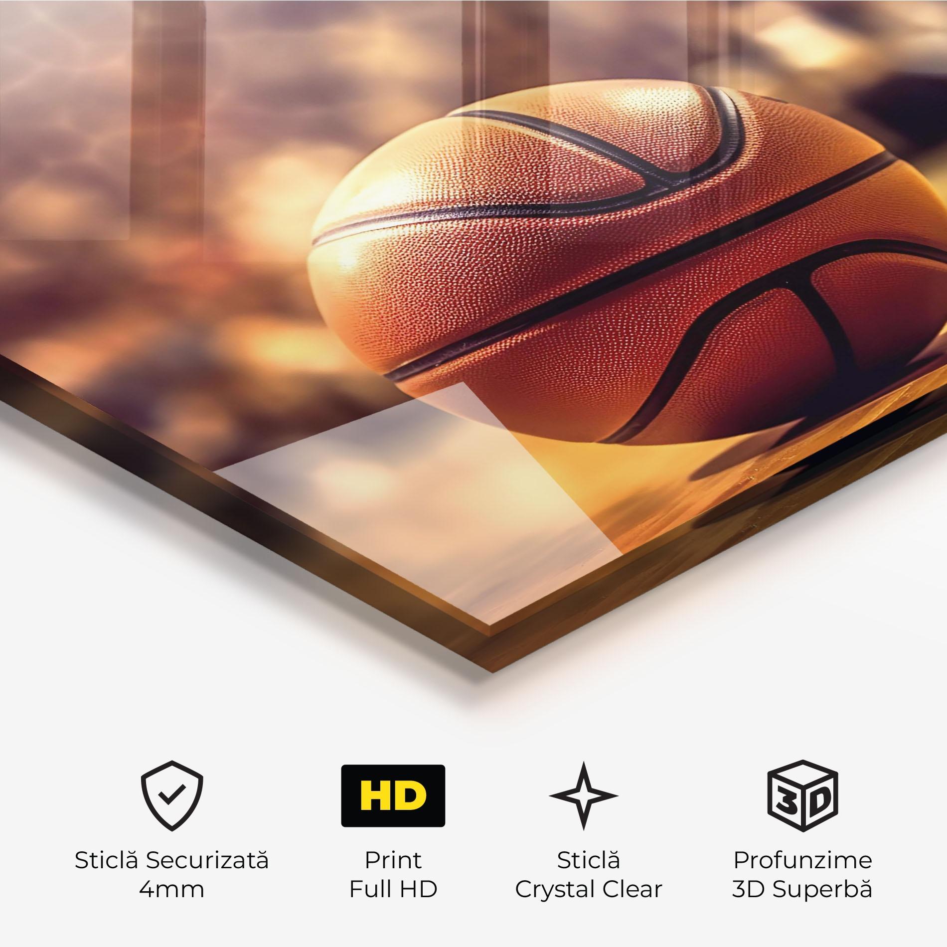 Tablou Sticla Basketball Arena mockup 3
