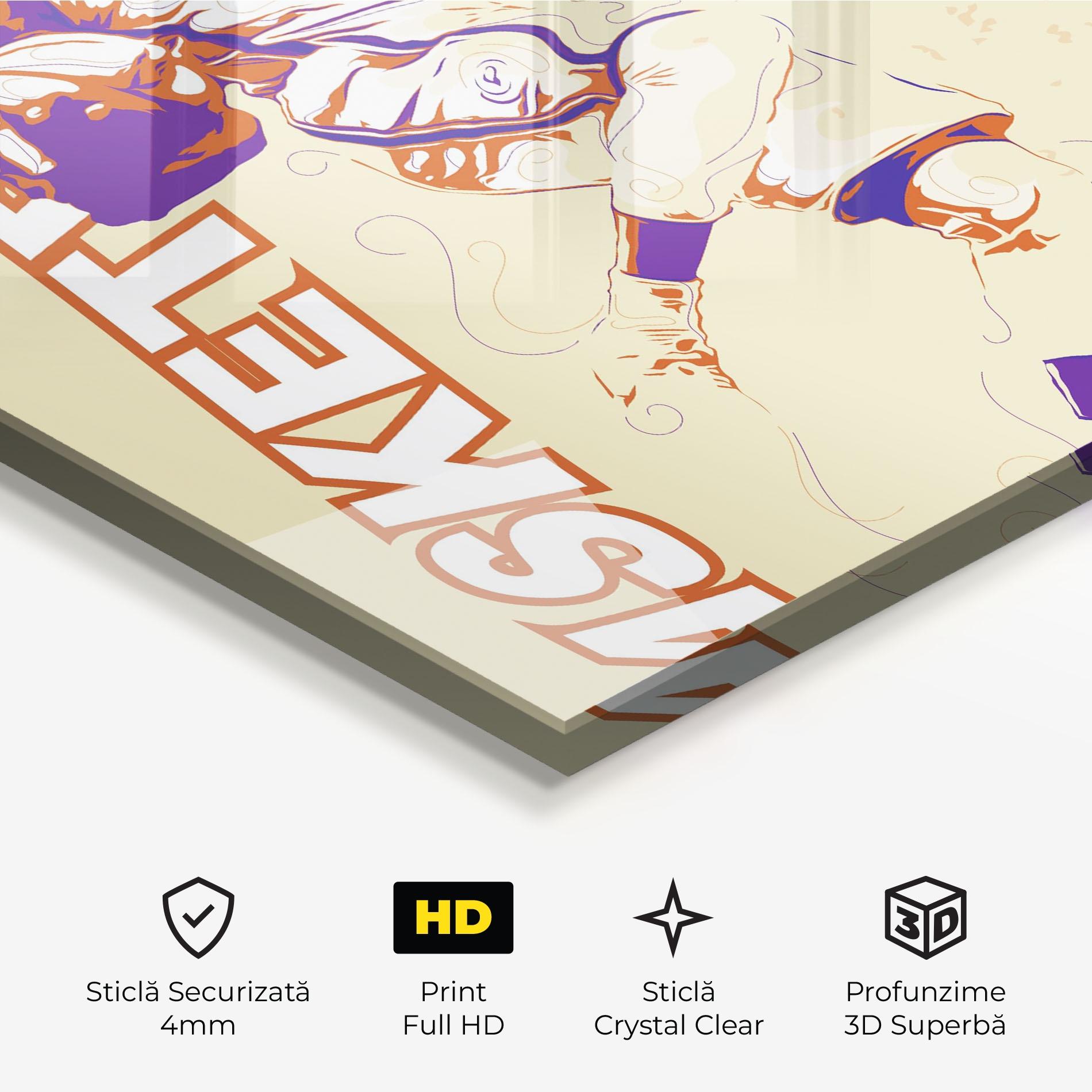 Tablou Sticla Basketball Cream mockup 3