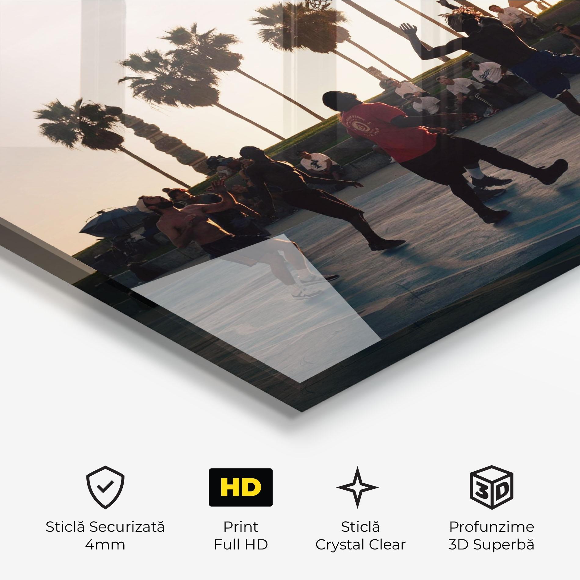 Tablou Sticla Basketball Friends mockup 3