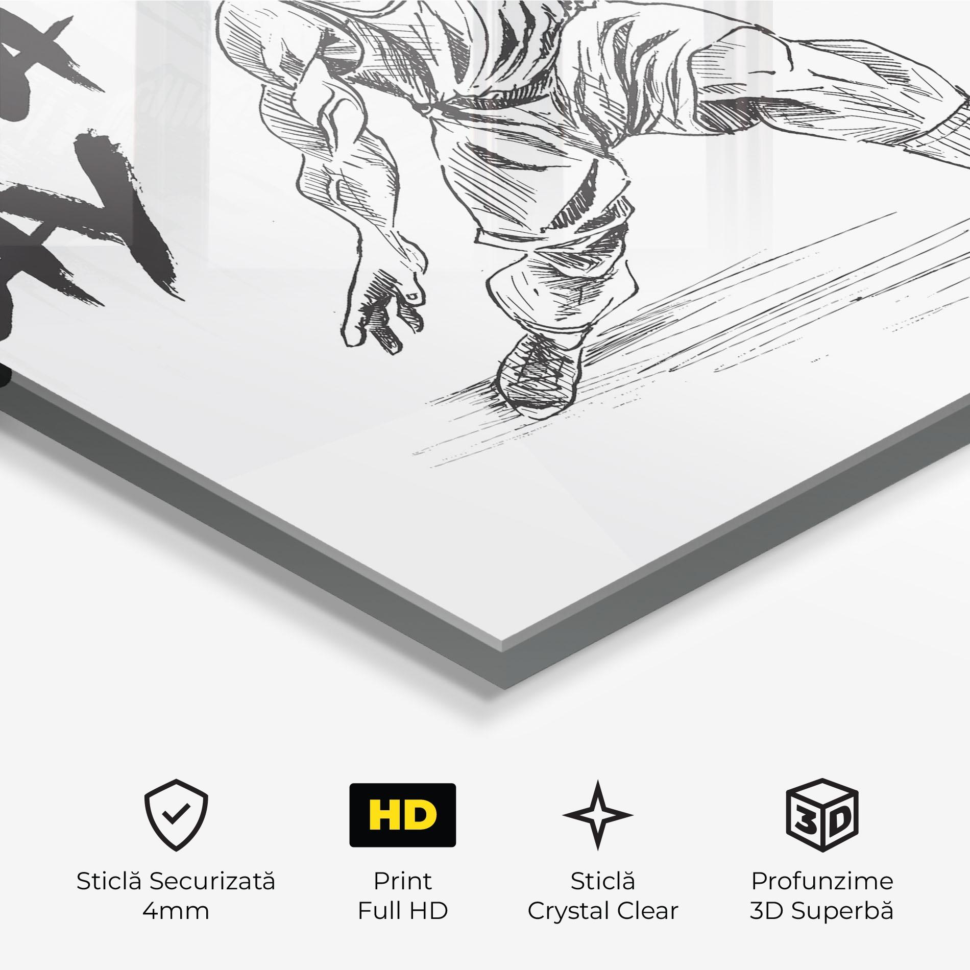 Tablou Sticla Wanna Play Basket mockup 3