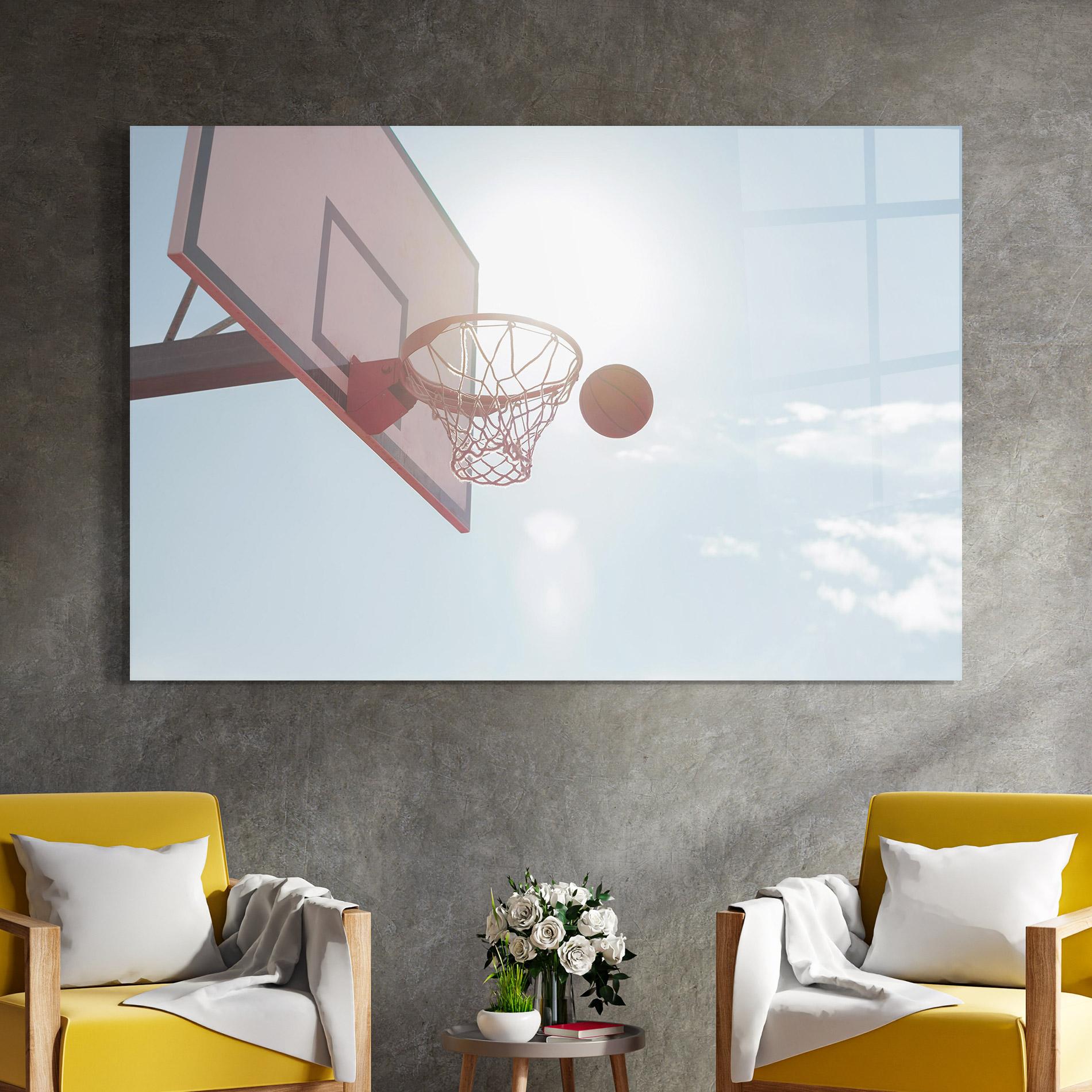 Tablou Sticla Basketball Hoop mockup 4