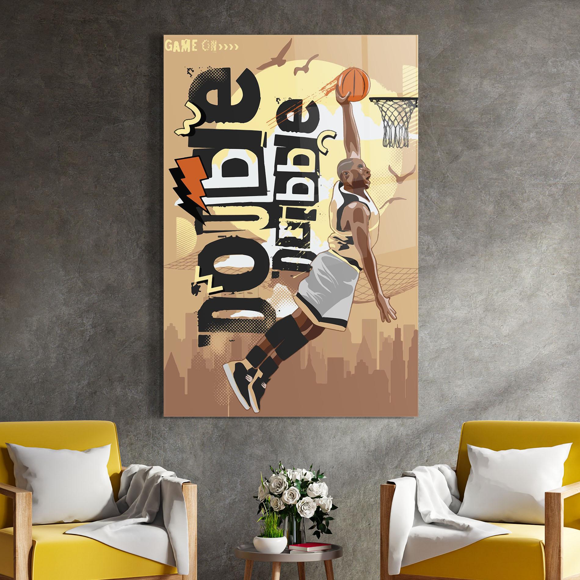 Tablou Sticla Double Dribble mockup 4