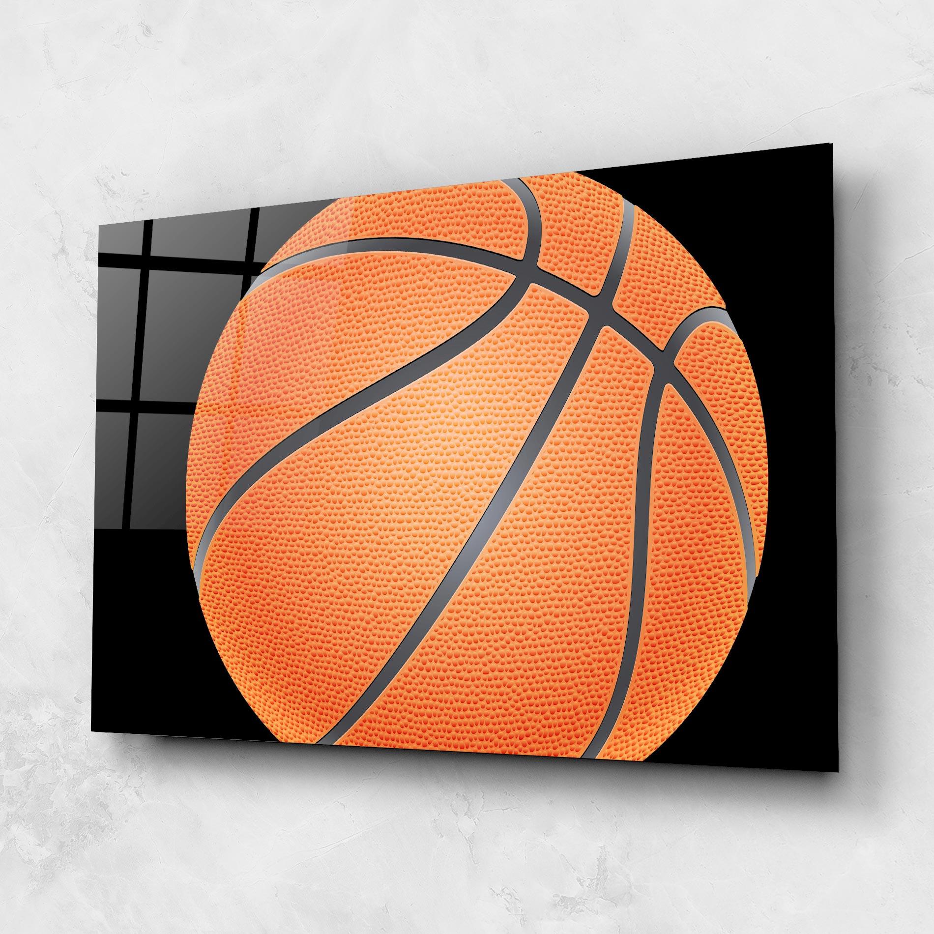 Tablou Sticla Close Up Basketball mockup 1