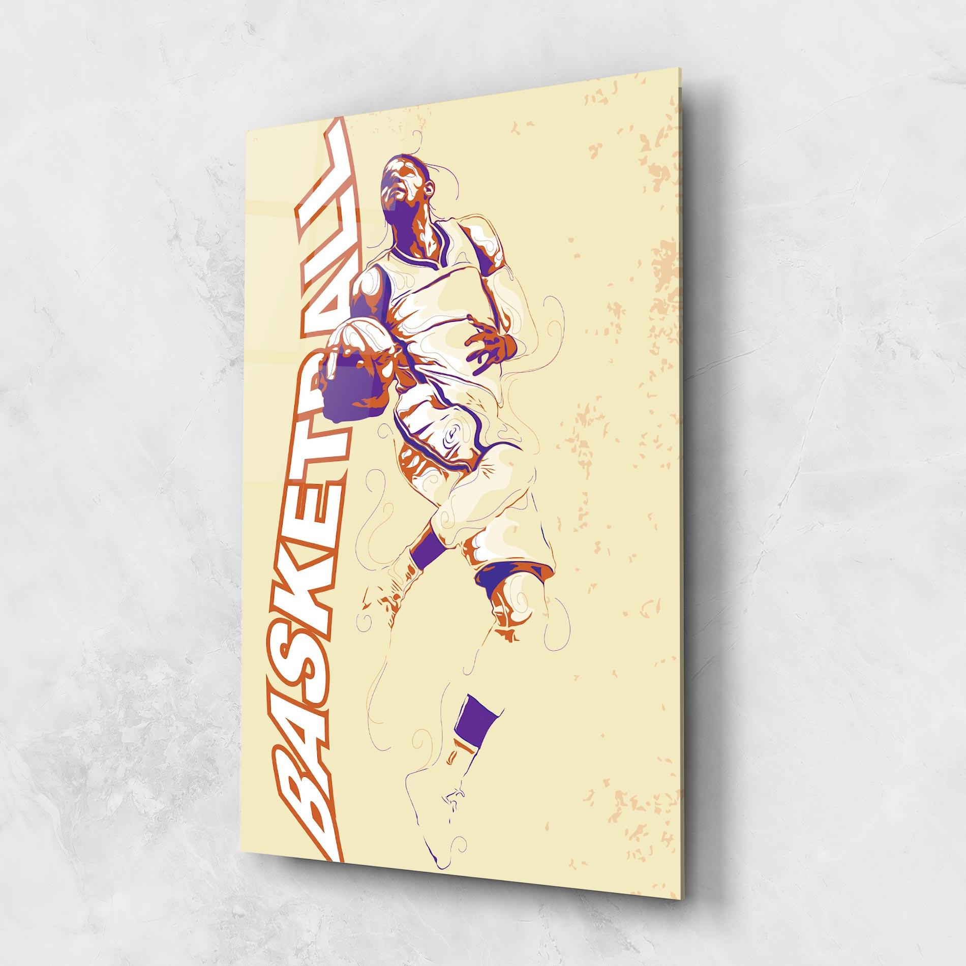 Tablou Sticla Basketball Cream mockup 1