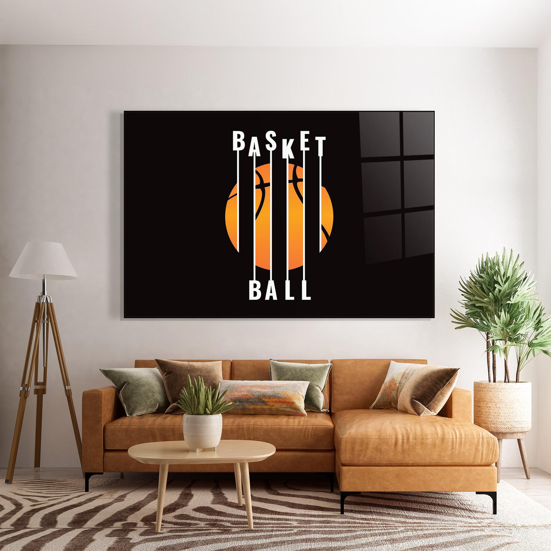 Tablou Sticla Basket Ball mockup 7