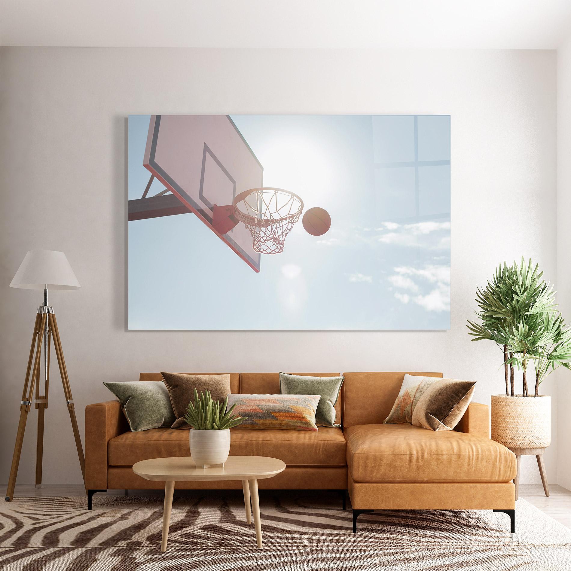 Tablou Sticla Basketball Hoop mockup 7