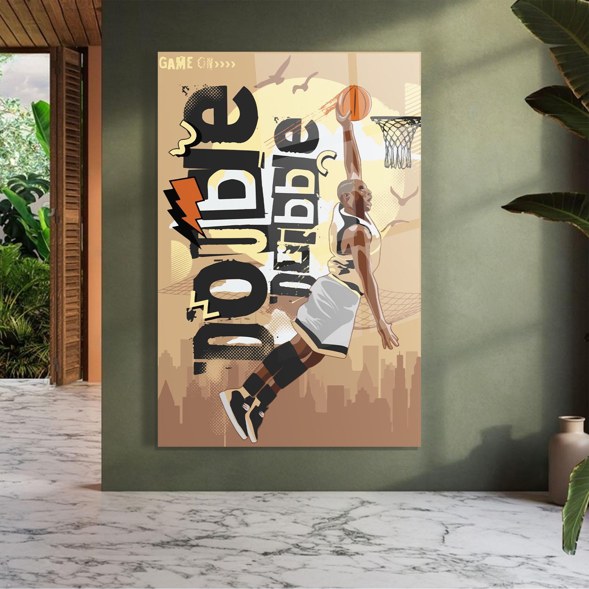 Tablou Sticla Double Dribble mockup 7