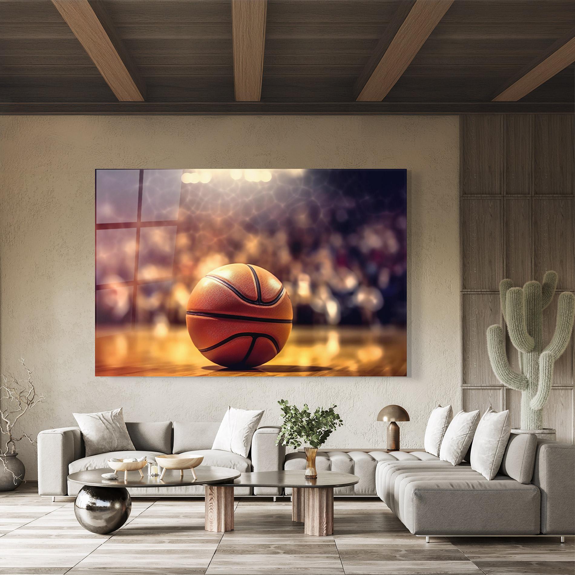 Tablou Sticla Basketball Arena mockup 8