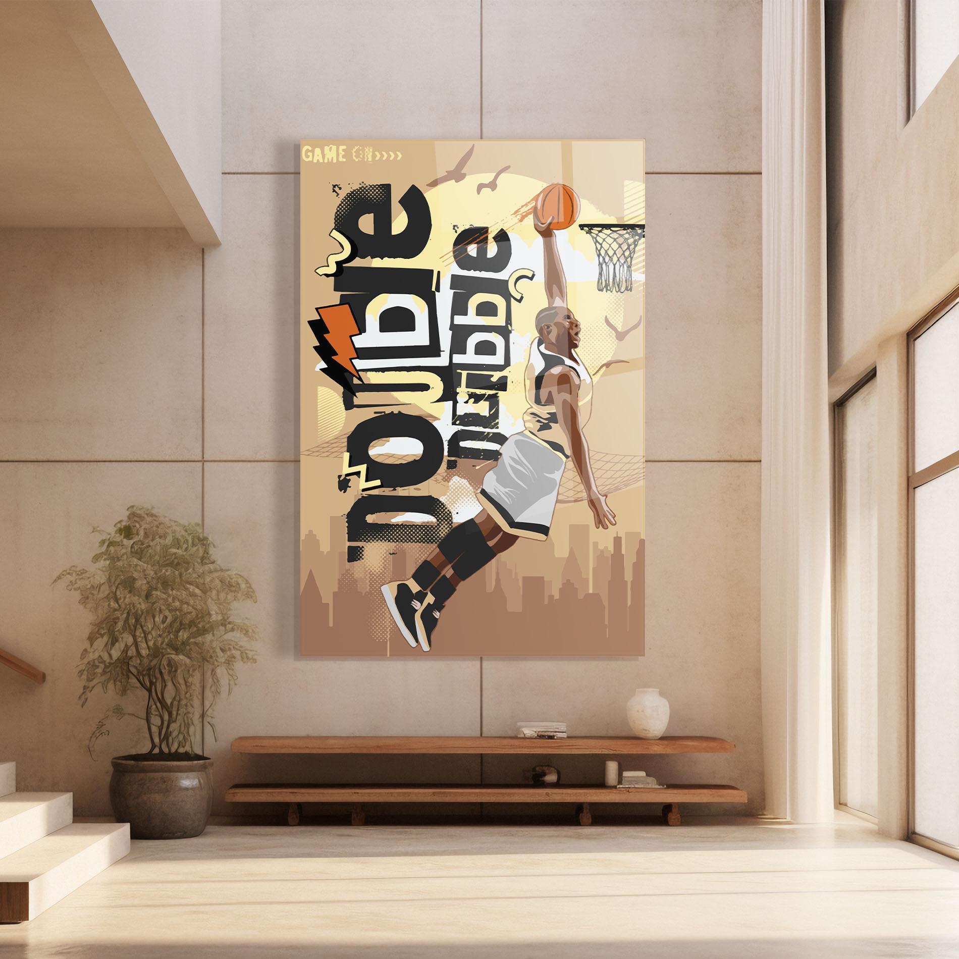 Tablou Sticla Double Dribble mockup 8