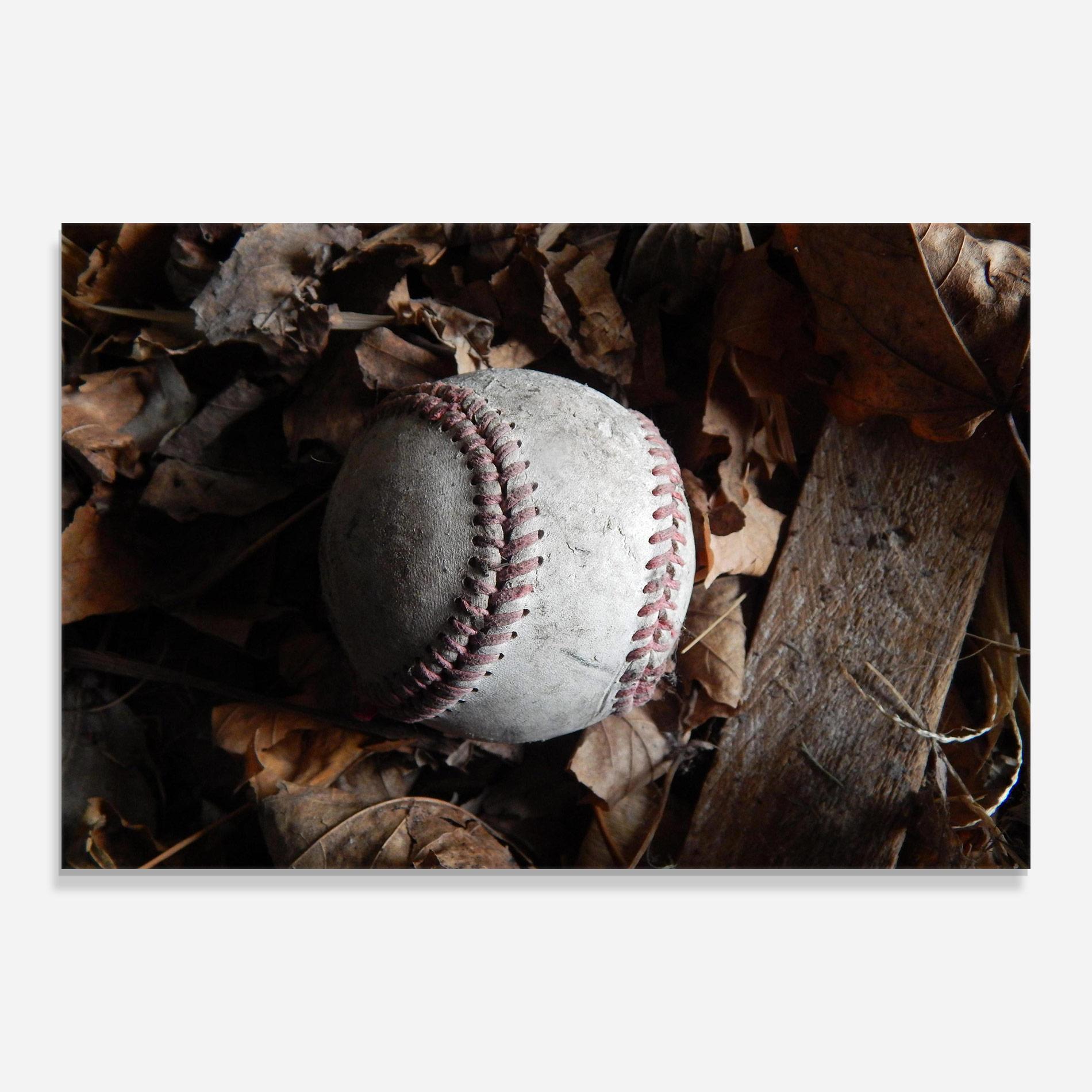 Tablou Sticla Autumn Baseball Ball mockup 0