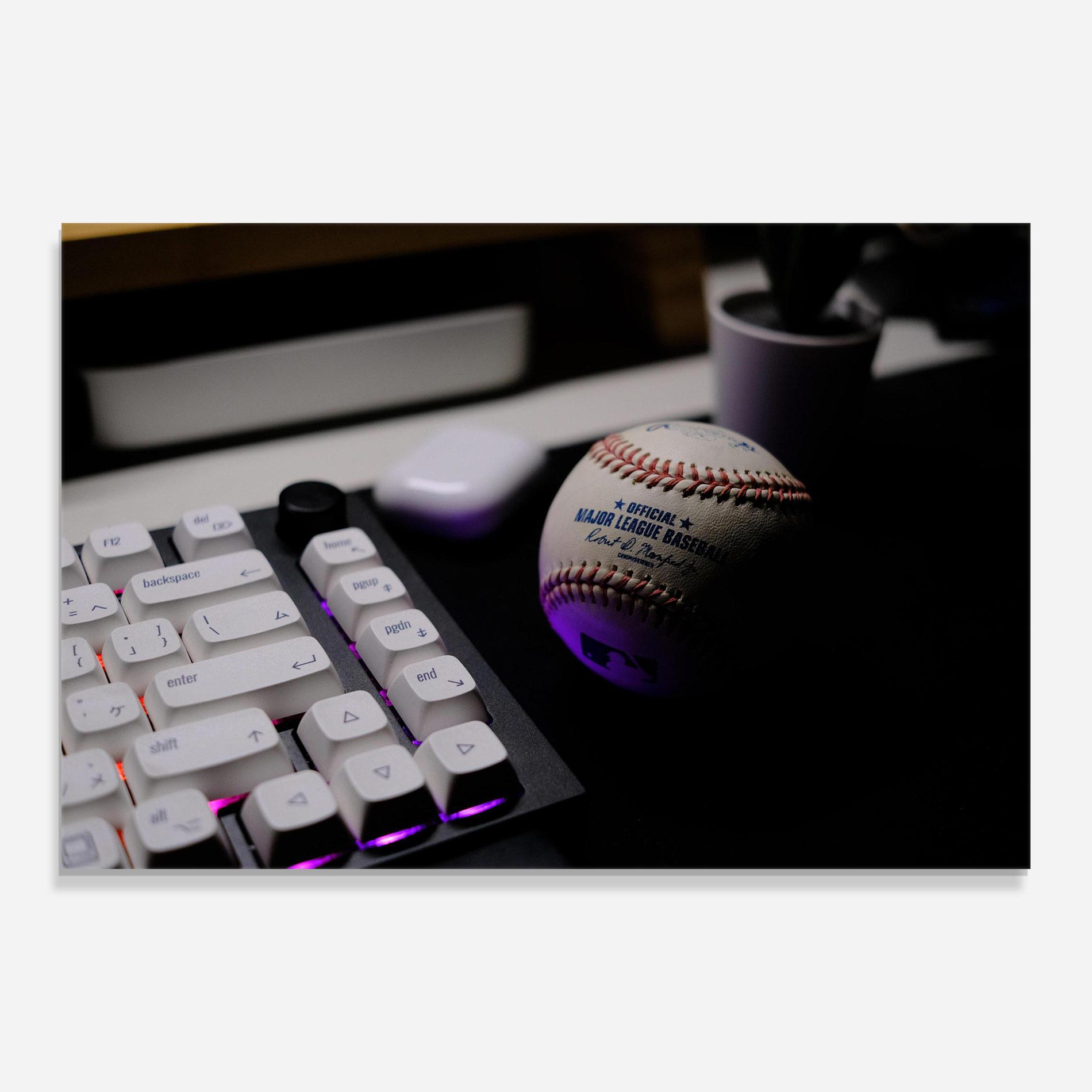 Tablou Sticla Baseball Ball Gaming mockup 0
