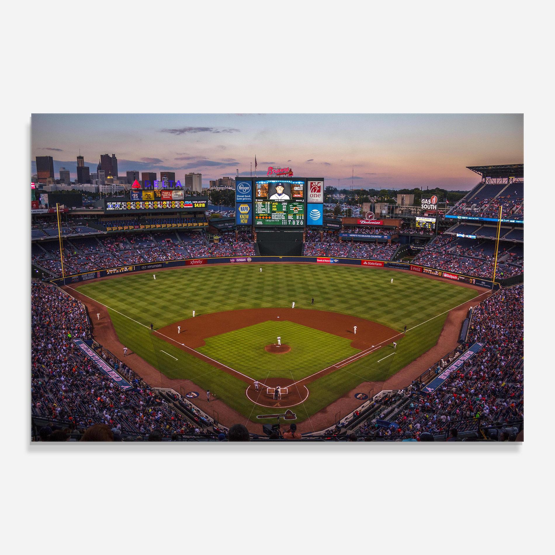 Tablou Sticla Baseball Field mockup 0