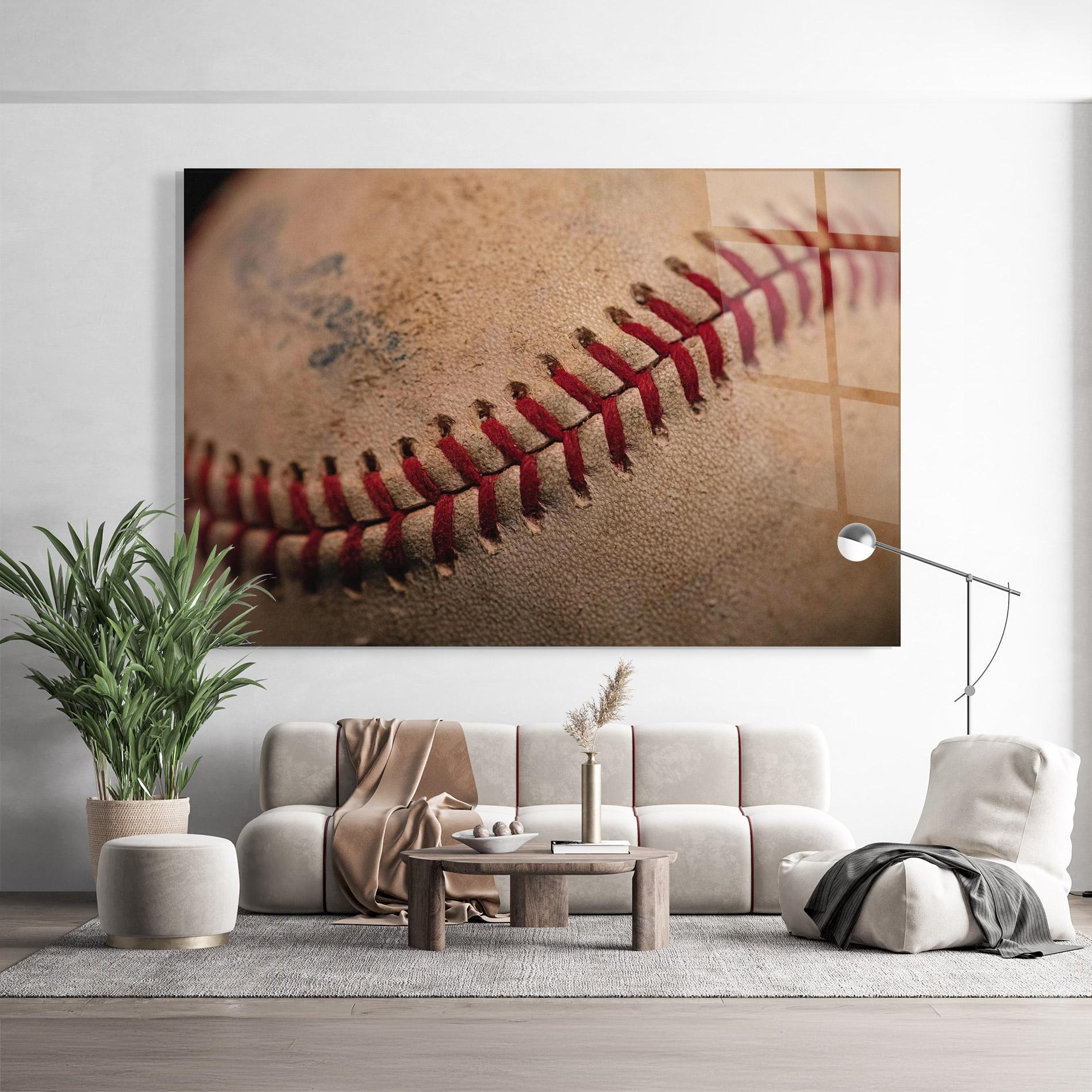 Tablou Sticla Baseball Ball Close Up mockup 9