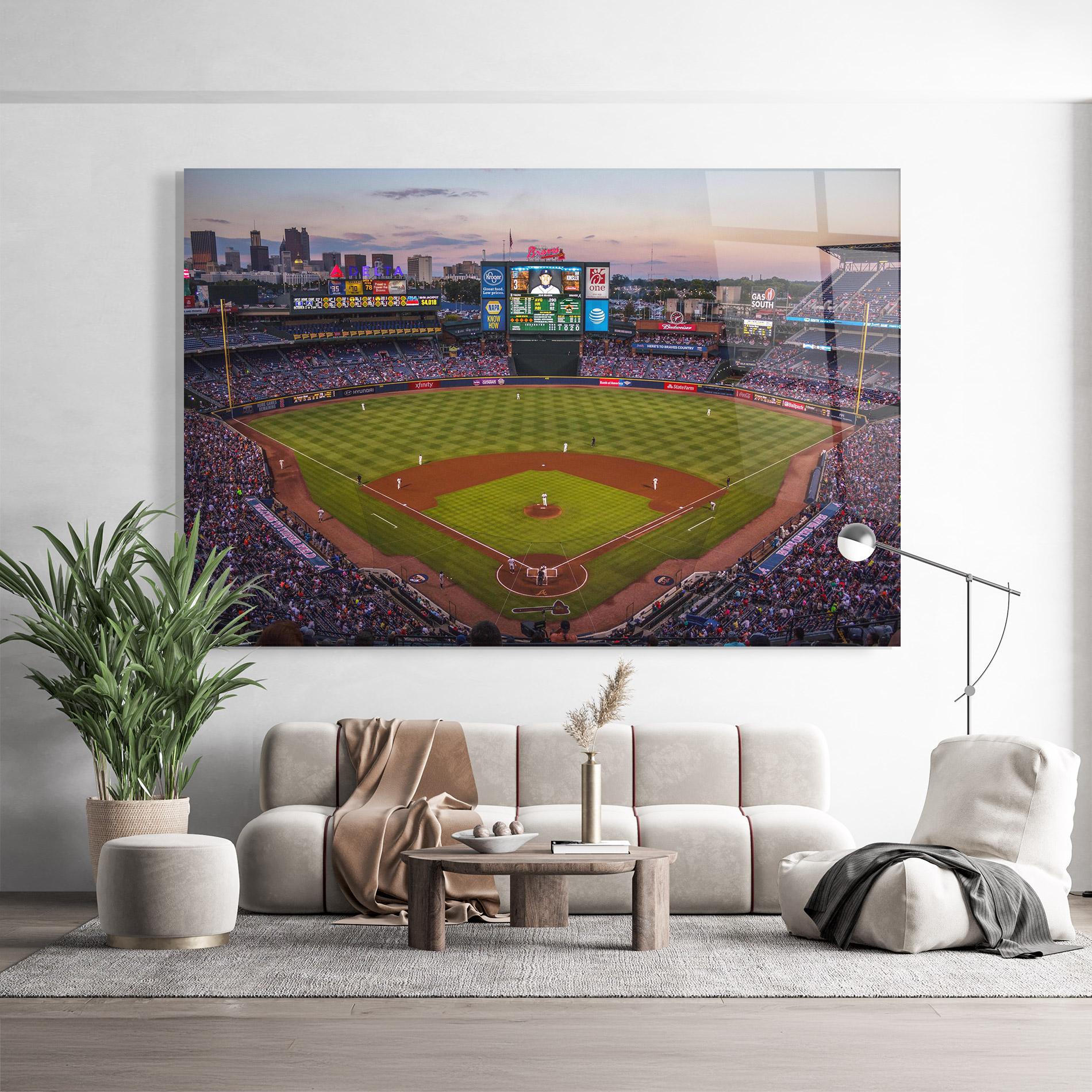 Tablou Sticla Baseball Field mockup 9